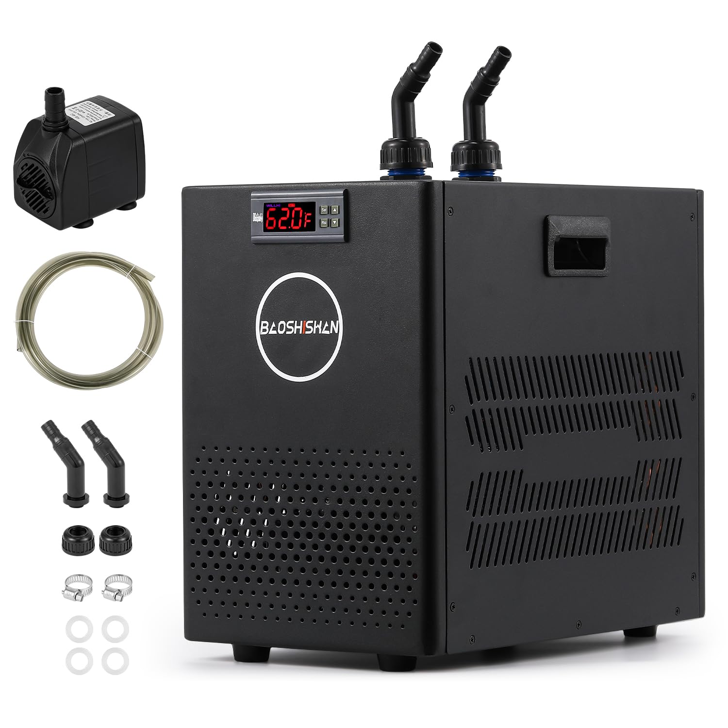 BAOSHISHAN 100L Aquarium Chiller 26gal 1/13 HP Water Chiller for Fish Tank with Compressor Refrigeration Special Quiet Design fo
