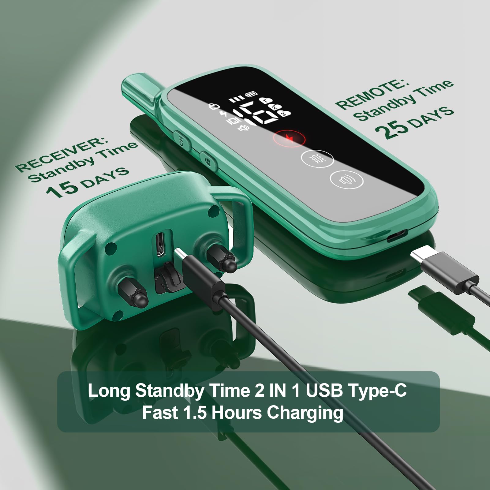 Heaflex Dog Shock Collar Featuring A Touch Screen, E-Collar With Security Lock And 3 Training Modes, Rechargeable, Waterproof Do