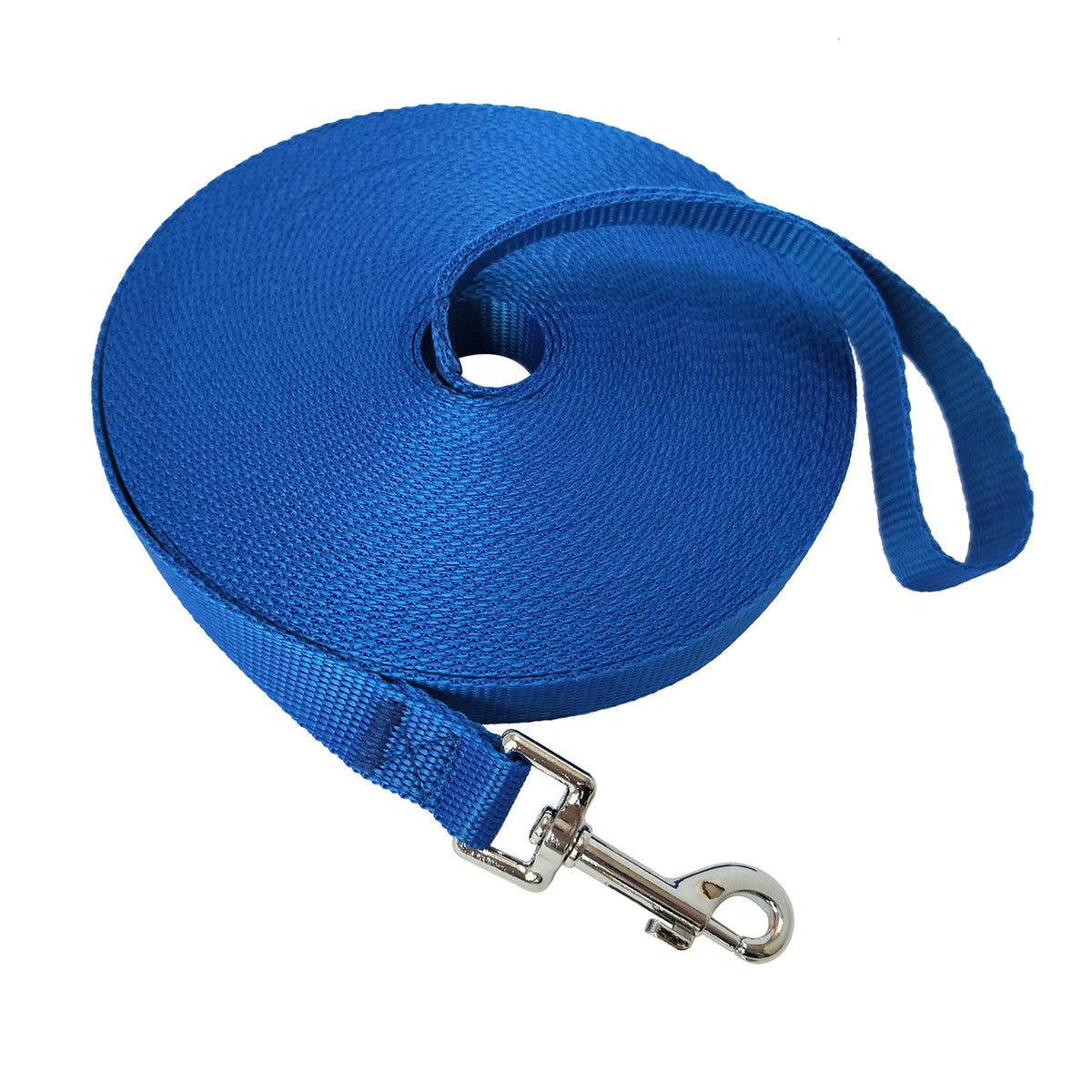 Nylon Training Dog Leash For Small Medium Large Dogs, 15Ft 20Ft 30Ft 50Ft Long Leash Dog/Puppy Lead For Obedience Recall Training, Camping (50Ft, Blue)