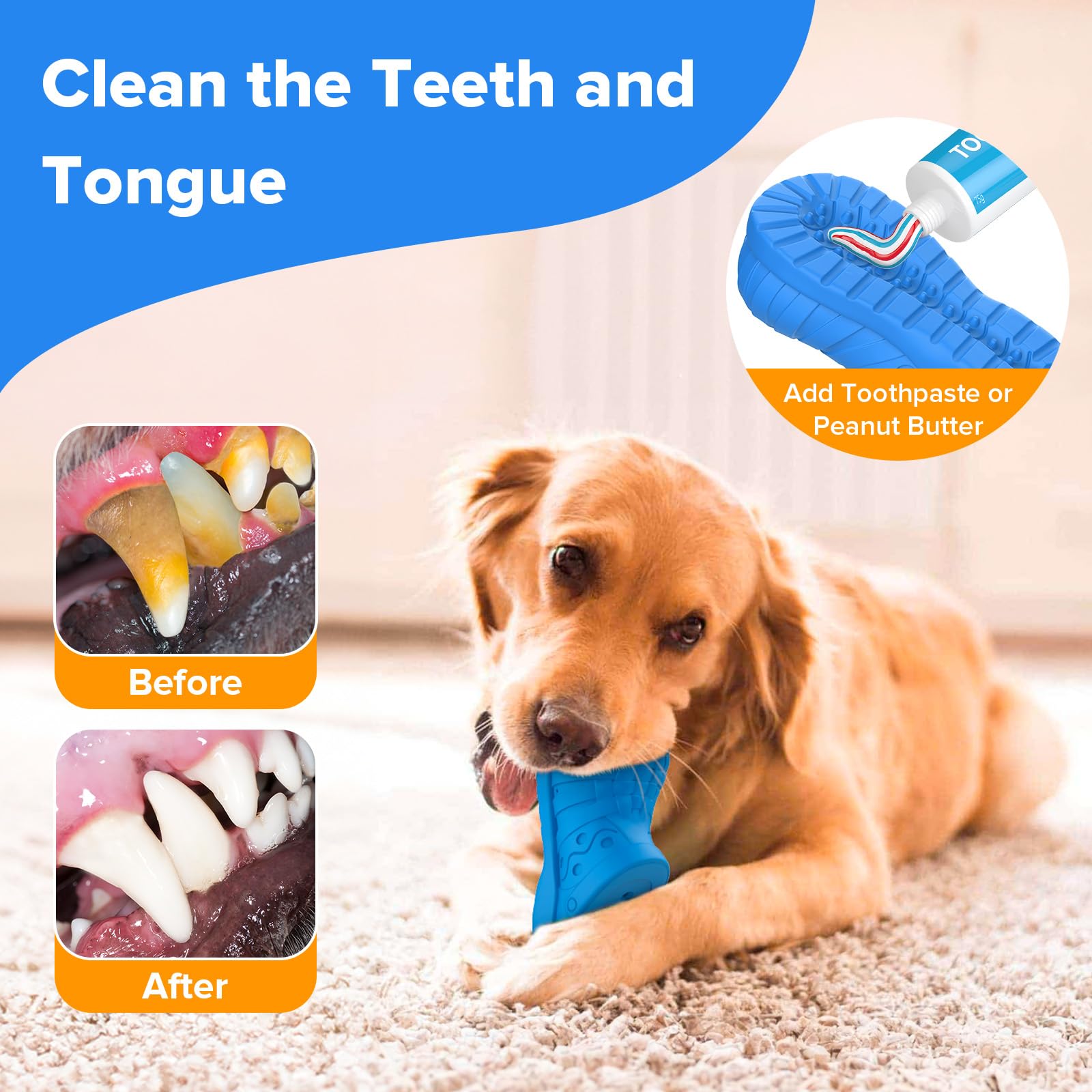 Dog Toys For Aggressive Chewers, Indestructible Dog Toys For Large Dogs, Dog Toy To Keep Them Busy,Tough Natural Rubber Interact