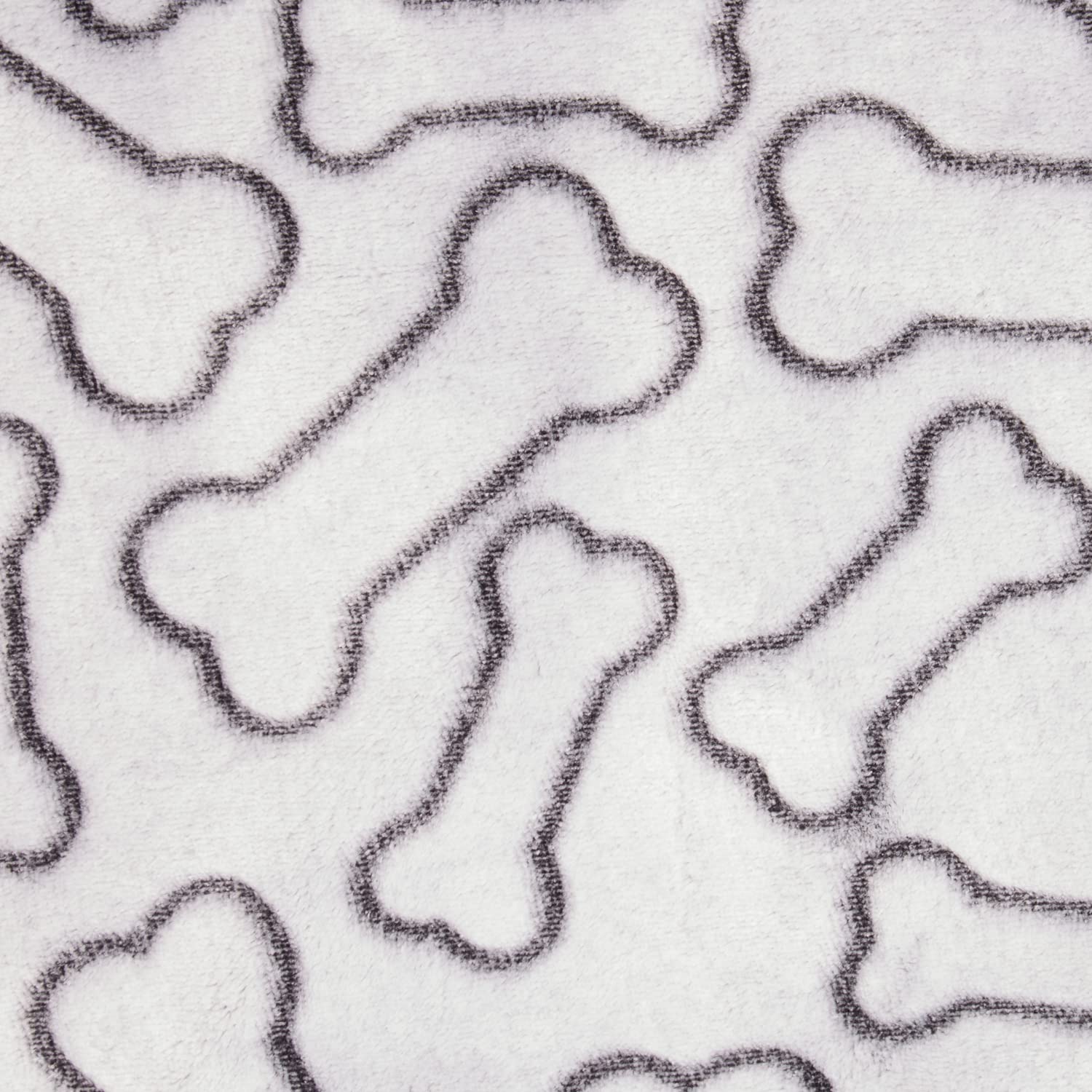 Bone Dry Embossed Bone Print Pet Blanket, 36x48, Black