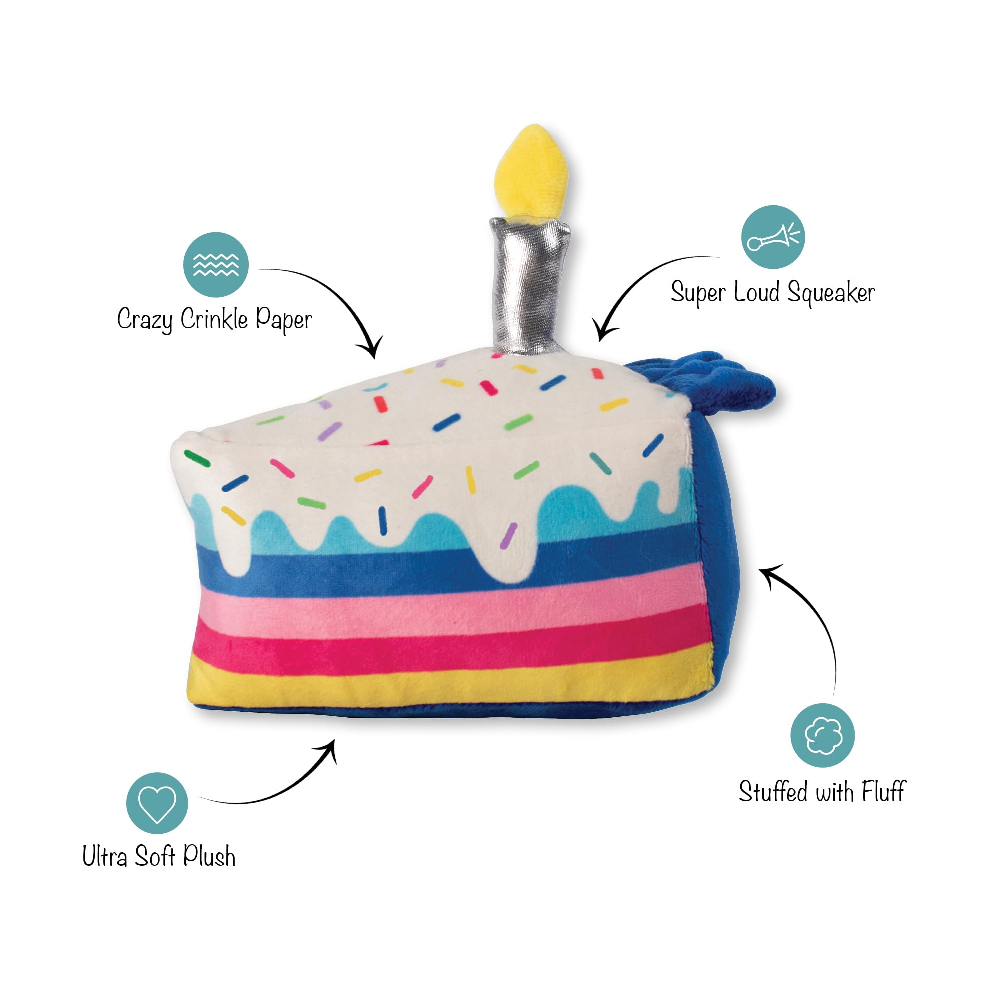 Fringe Studio Plush Dog Toy, Cake It Easy, Pet Shop Collection (314223)