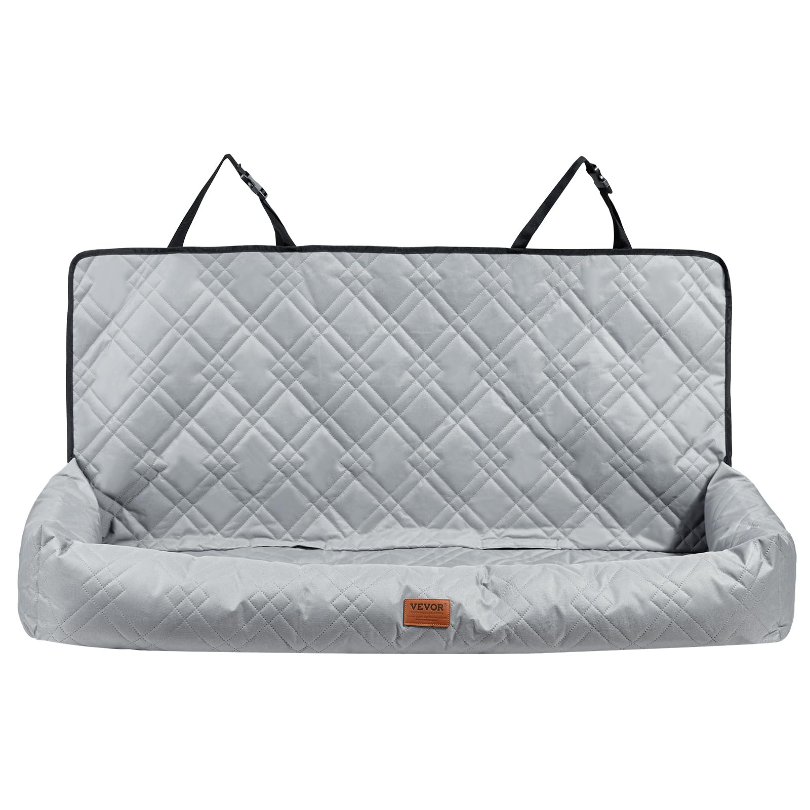 VEVOR Dog Booster Car Seat Pet Car Seat for Medium Large Dog up to 100 lbs Gray