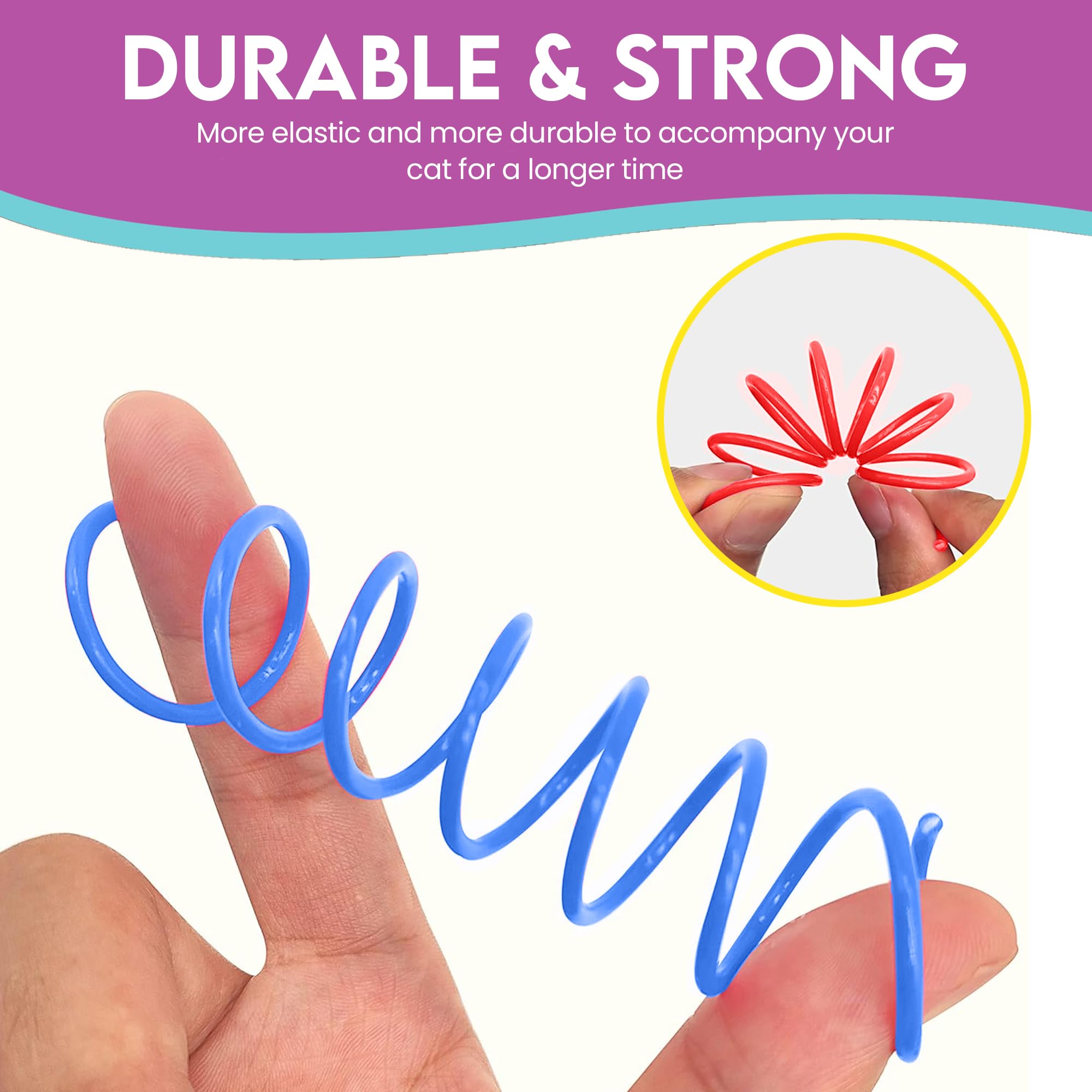 Ethical Pet Spot Colorful Springs, Wide, 10 Pack, Cat Toys