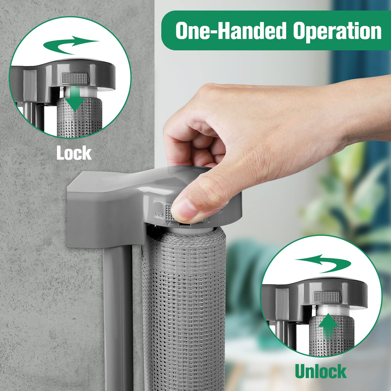 122 Inch Retractable Baby Gates Indoor and Outdoor Extra Wide Baby Gate for Large Openings Extra Long Baby Gate for Doorway Extr