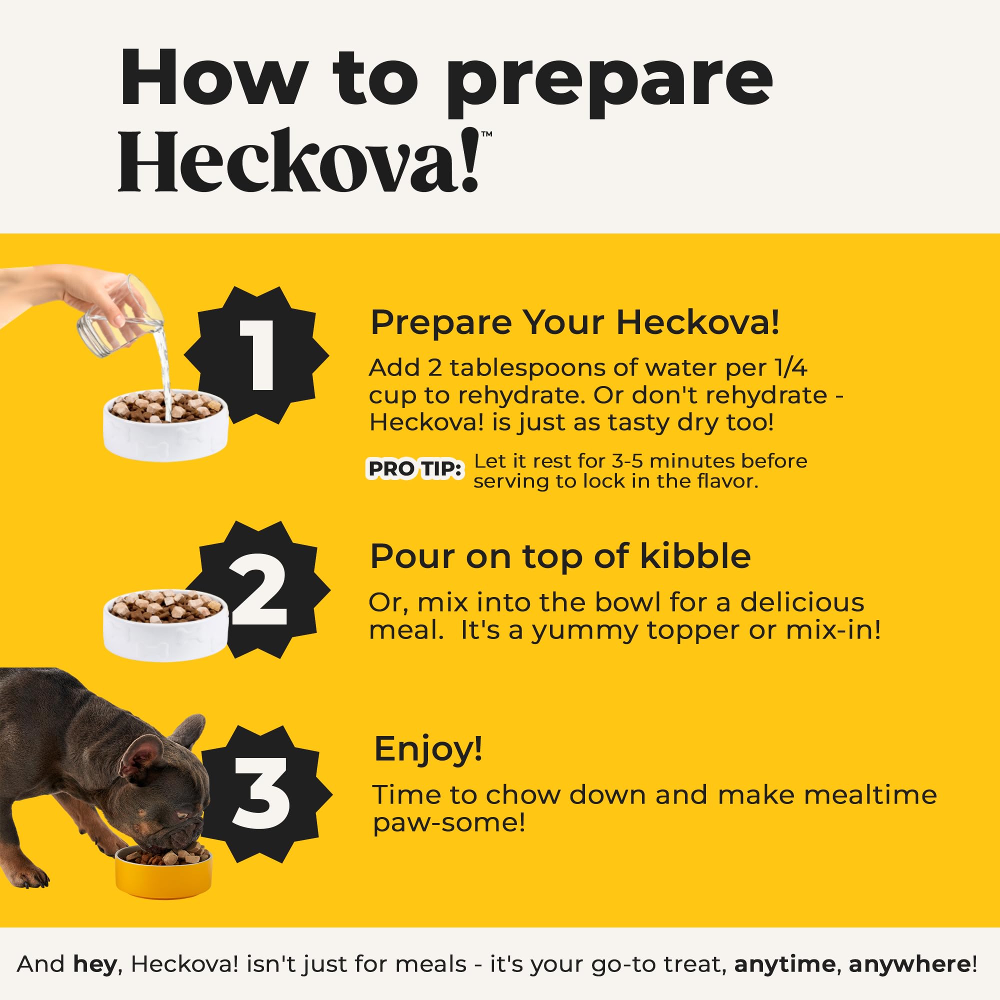 Heckova! Chop Lickin Chicken - Freeze Dried Raw Dog Treats, Real Cuts of Chicken for Training, Meal Topper, High Protein, 15g Pe