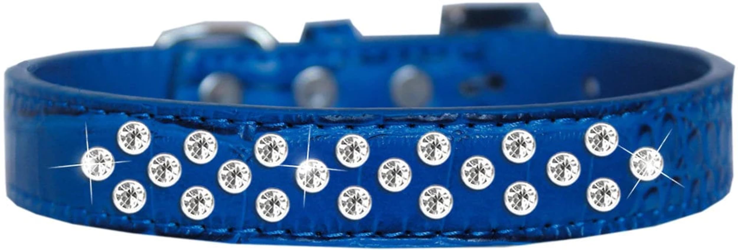 Dog, Puppy and Pet Designer Croc Collar, Sprinkles Clear Jewel Rimsets Light Pink 20