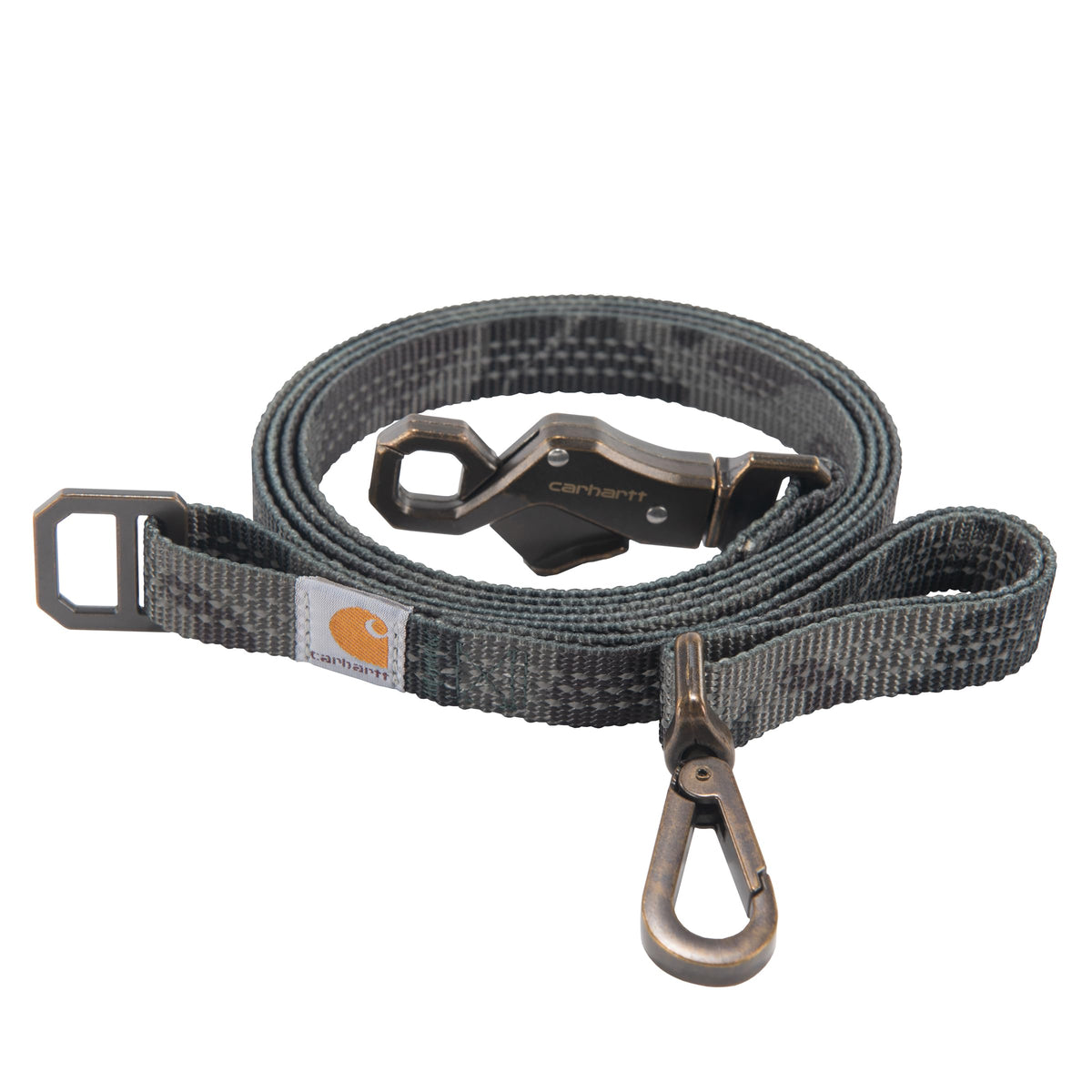 Carhartt Pet Durable Nylon Webbing Leashes For Dogs, Reflective Stitching For Visibility, Duck Camo Tarmac, Small