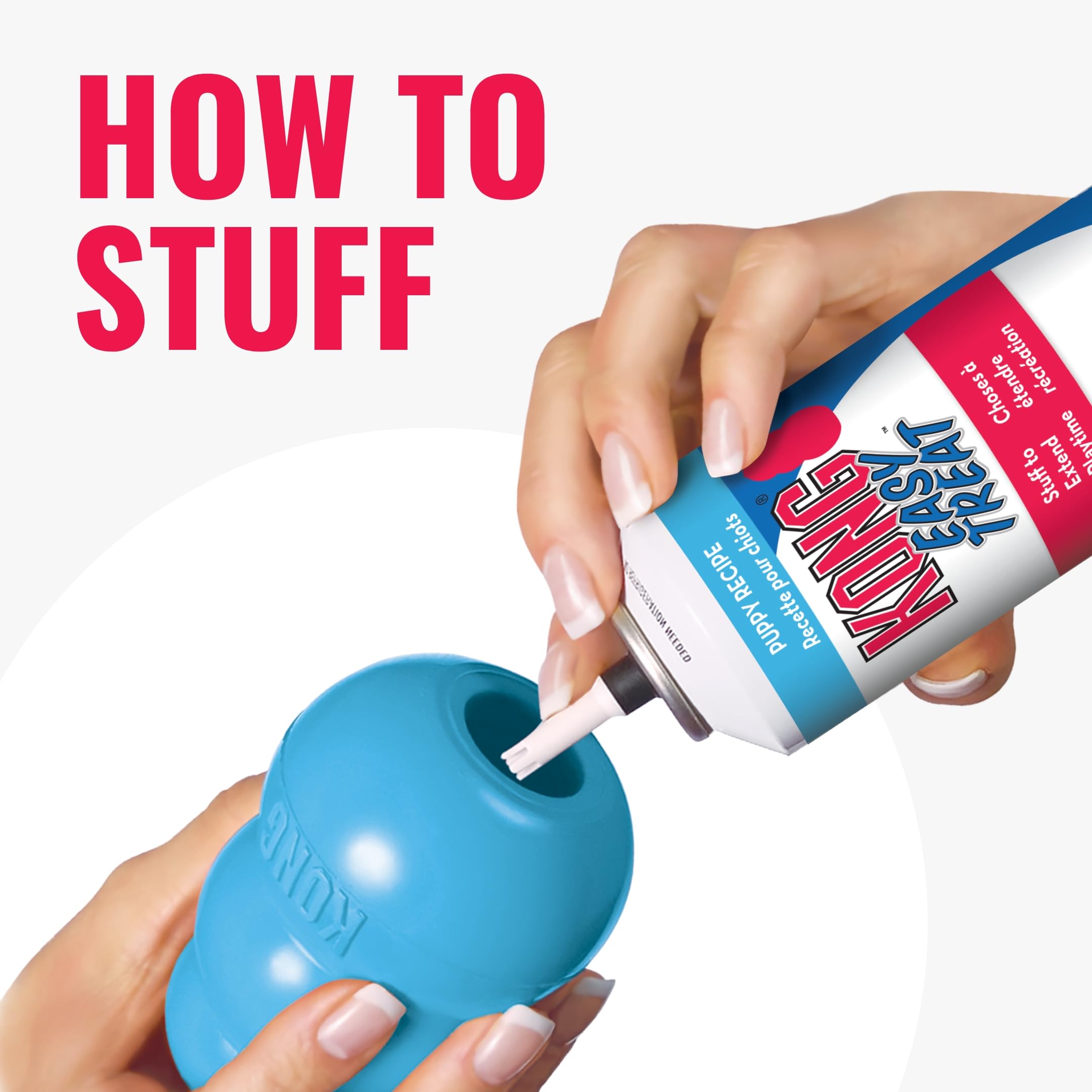 Kong Puppy - Natural Teething Rubber Chew Toy For Dogs - Stuffable Dog Toy For Extended Playtime - Chew & Fetch Toy For Puppies - For Xs Puppies - Blue