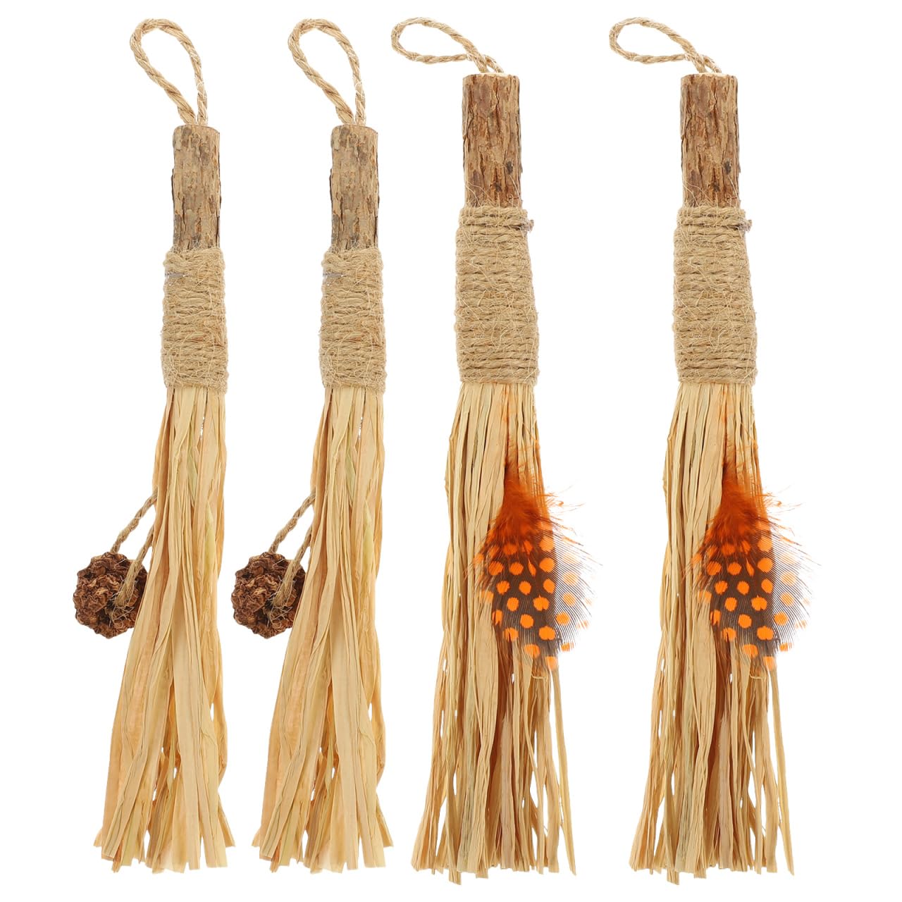 balacoo Silvervine Sticks for Cats: 4pcs Natural Chew Toys for Cats Kitten Chew Toys Teething 2 Types Kittens Teeth Cleaning Cat