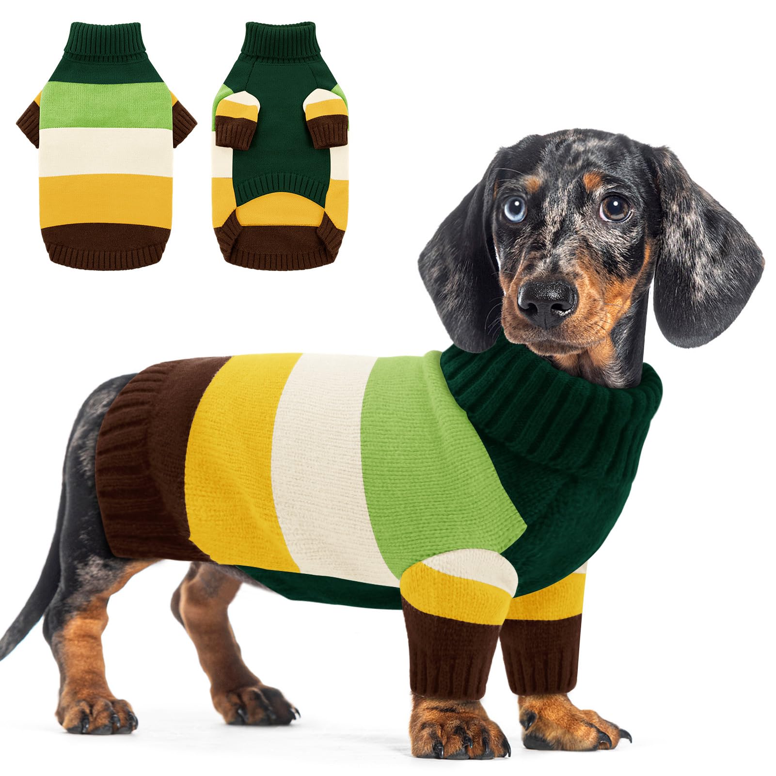 AOFITEE Small Dog Sweater, XS for Girls Boys, Stretchy Turtleneck for Small Dogs, Warm XSmall Fall Sweatwer, Doggie Sweaters for
