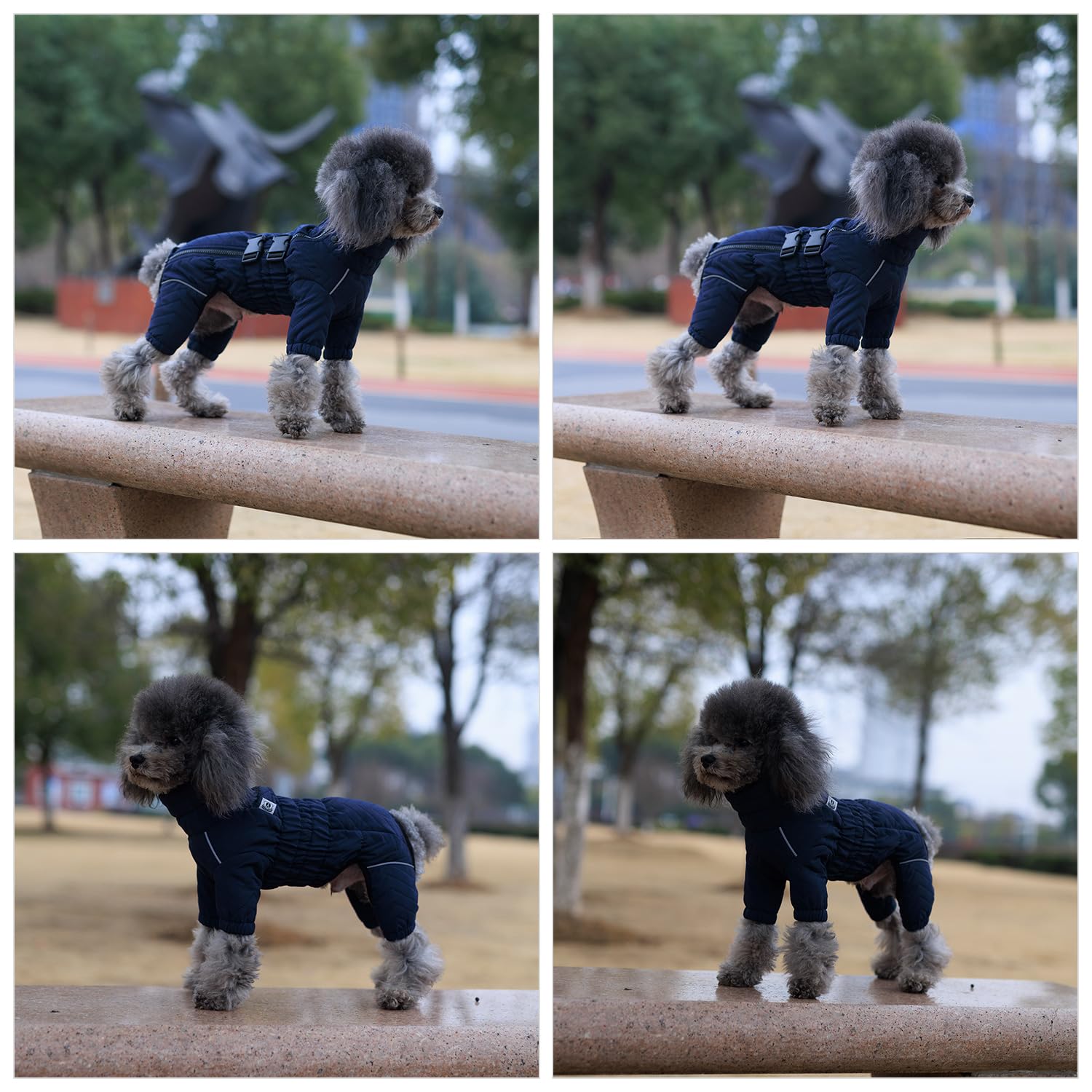 Warm Dog Coat Double Layers Dog Vest, 4 Legs Covered Windproof Waterproof Reflective Warm Dog Vest Outdoor Skating Dog Costume For Small Medium Large Dogs Olive M