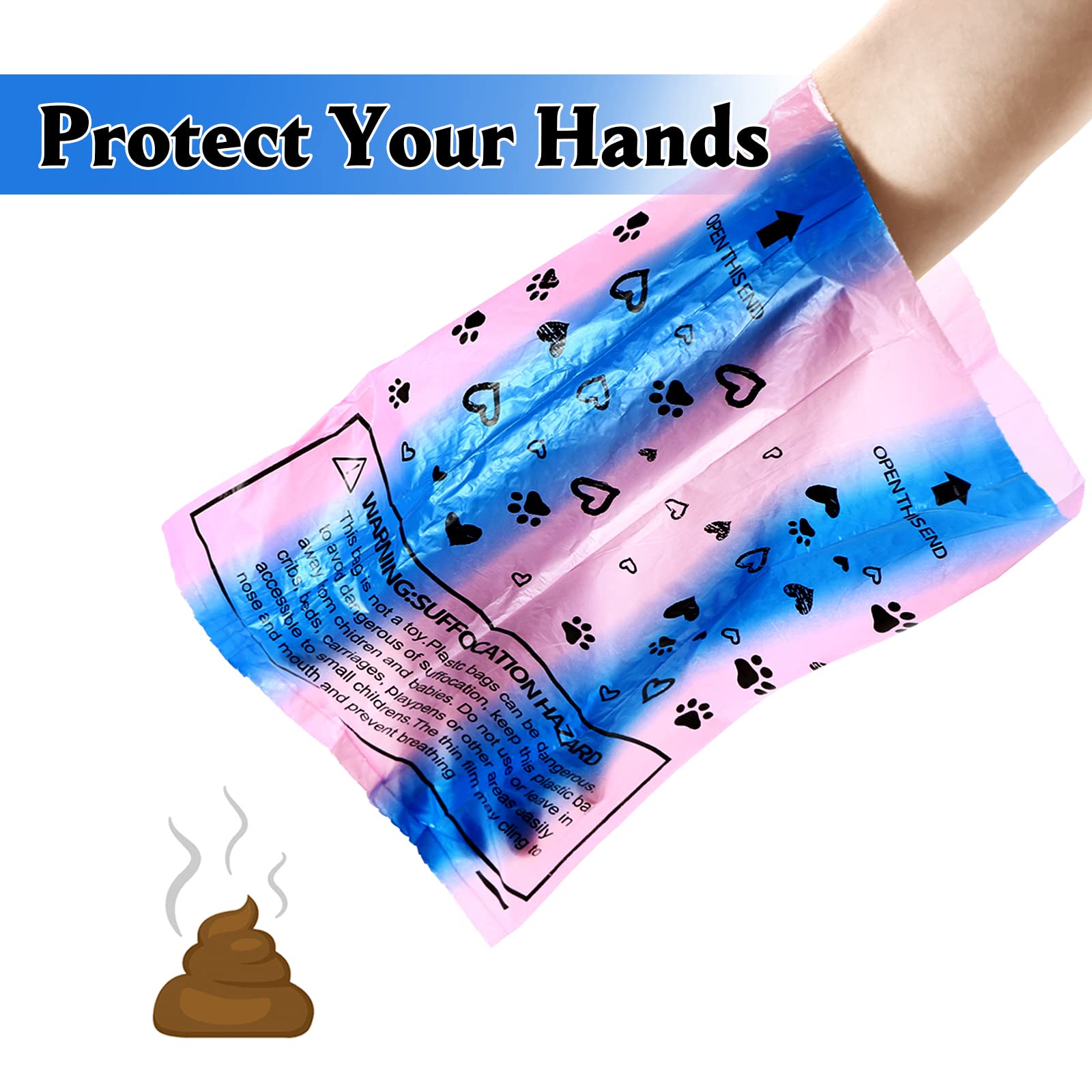 Dog Poop Bag Holder - Leak-Proof 60 Dog Waste Bags - Ultra Thick, Extra Large Poop Bags For Dogs