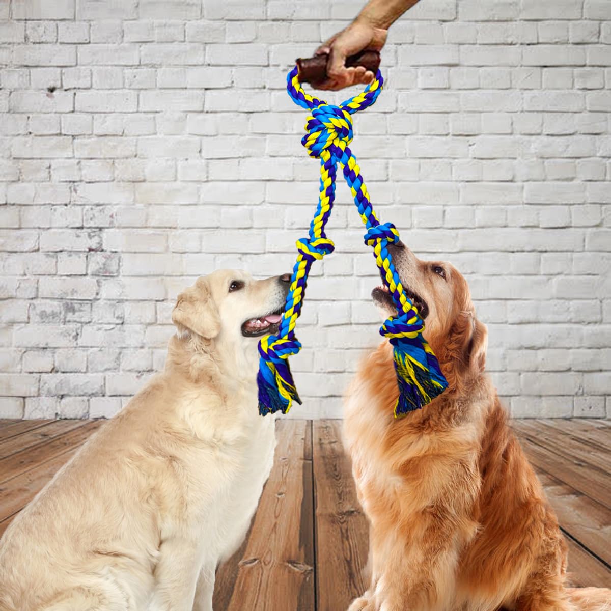 Fejapa Large Dog Rope Toys For Aggressive Chewers - Pitbull Tug Of War, Heavy Duty, Outdoor, Medium To Large Breed Dog Chew Rope
