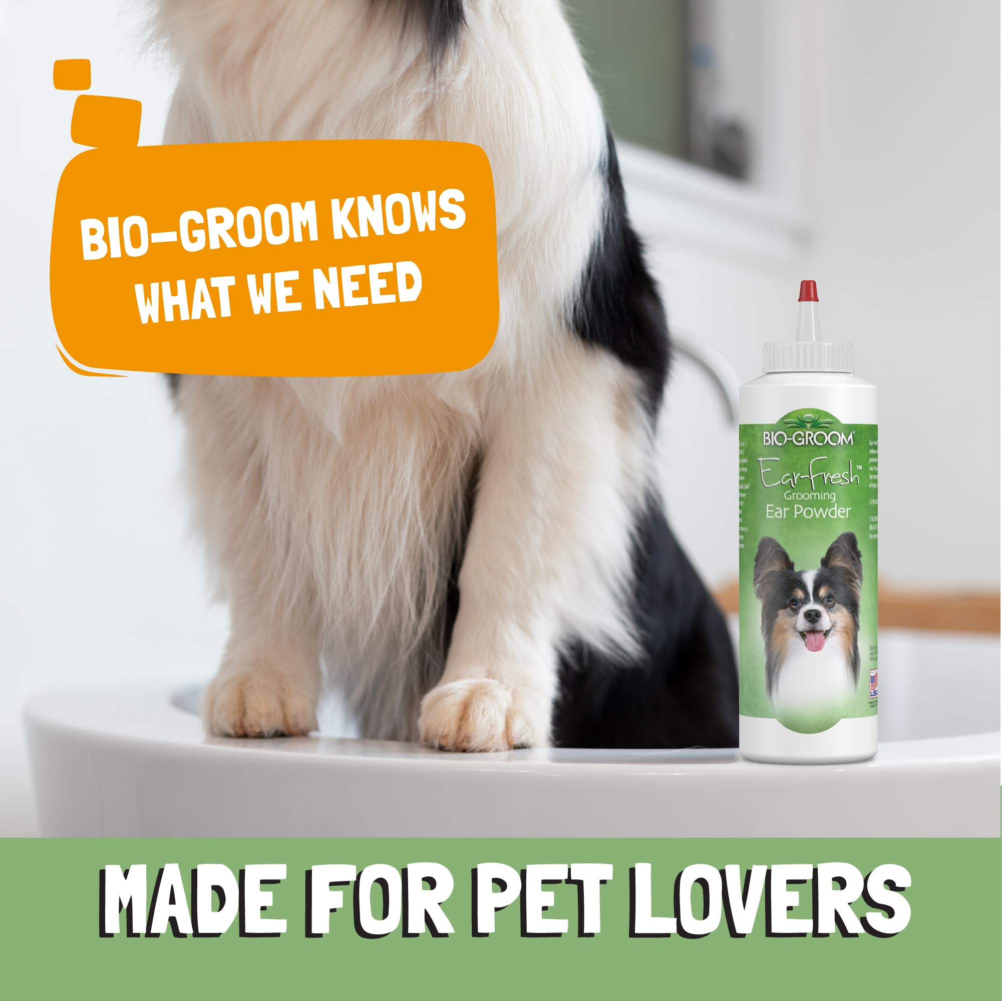 Bio-Groom Ear-Fresh Grooming Powder - Cat & Dog Ear Cleaner, Bathing Supplies, Cruelty-Free, Made in USA - 85 g 1-Pack