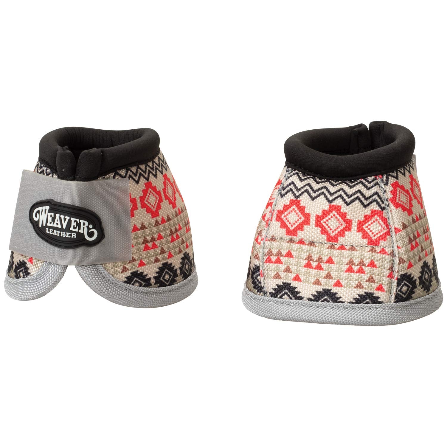 Weaver Leather 35-4277-P19 Ballistic No-Turn Bell Boots, Large, Crimson Aztec