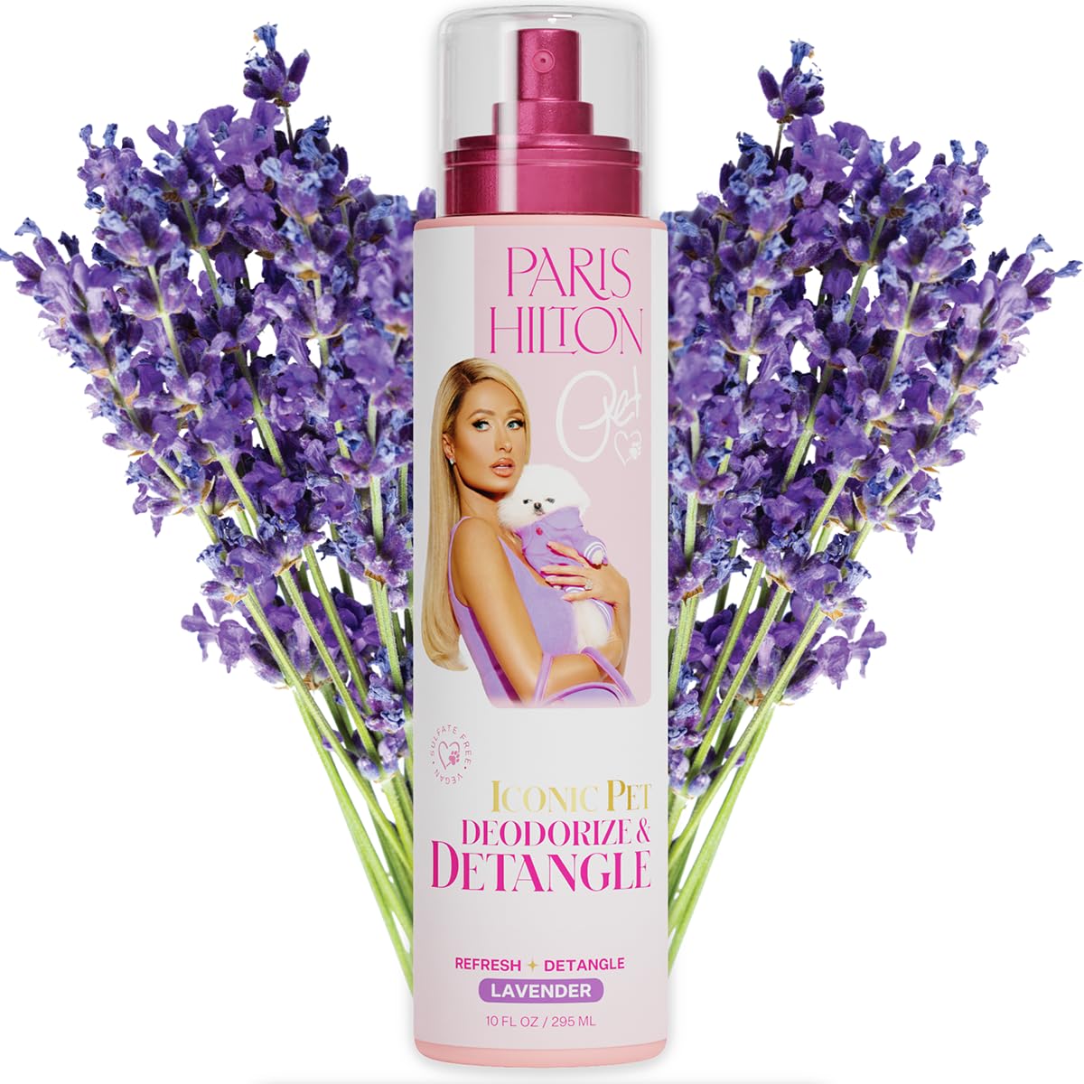 Paris Hilton Dog Perfume, Deodorizer & Detangler | Odor Neutralizing With Gentle Calming Lavender Scent - Sulfate-Free, Vegan, H