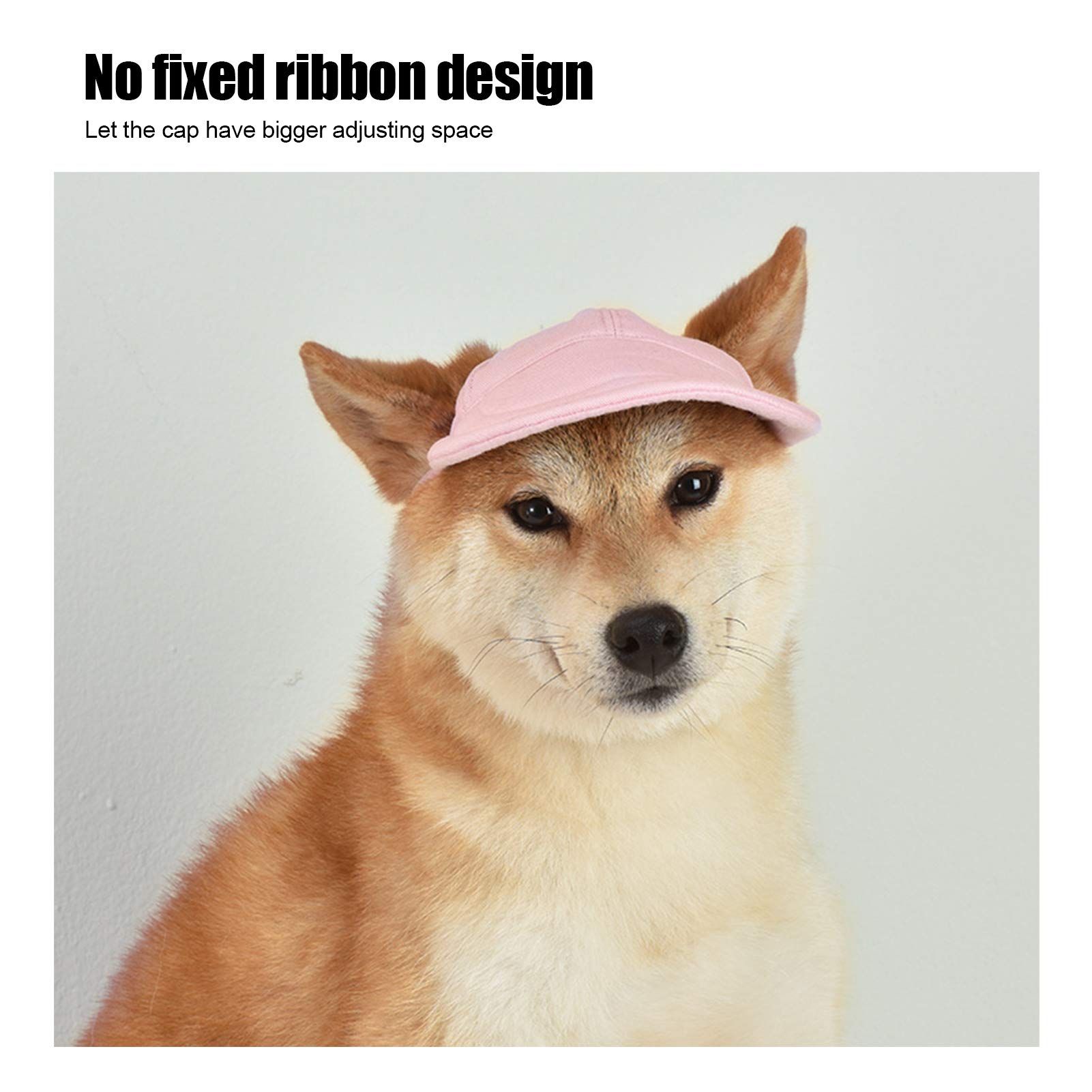 Zerodis Dog Baseball, Adjustable Dog Outdoor Sport Sun Baseball Hat Visor Sunbonnet Outfit With Ear Holes For Puppy Small Dogs(M