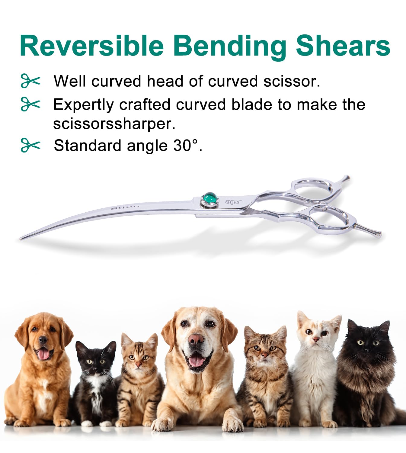 Stjuo Dog Grooming Curved Scissors 7 Inch Professional Pet Shears Made Of Japanese Advanced Stainless Steel Professional Groomin