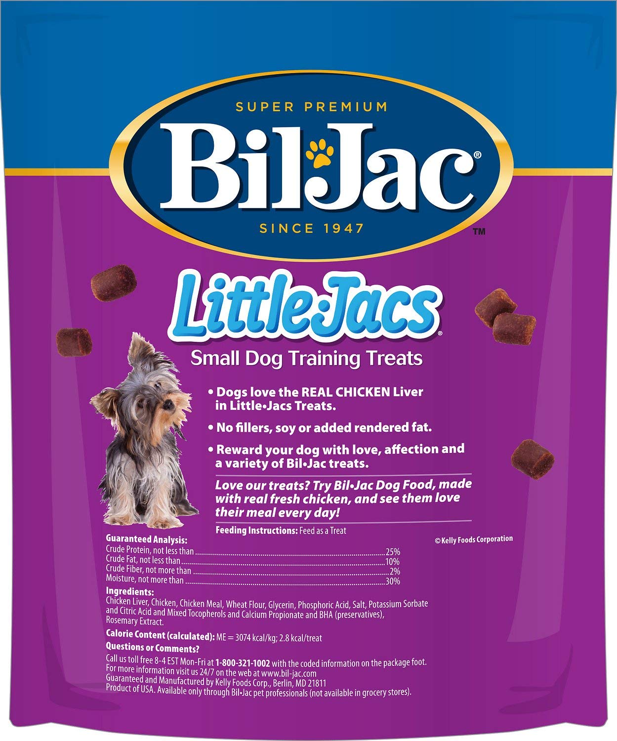 Bil-Jac Little Jacs Chicken Liver Dog Treats - 10 Oz (Pack of 4)
