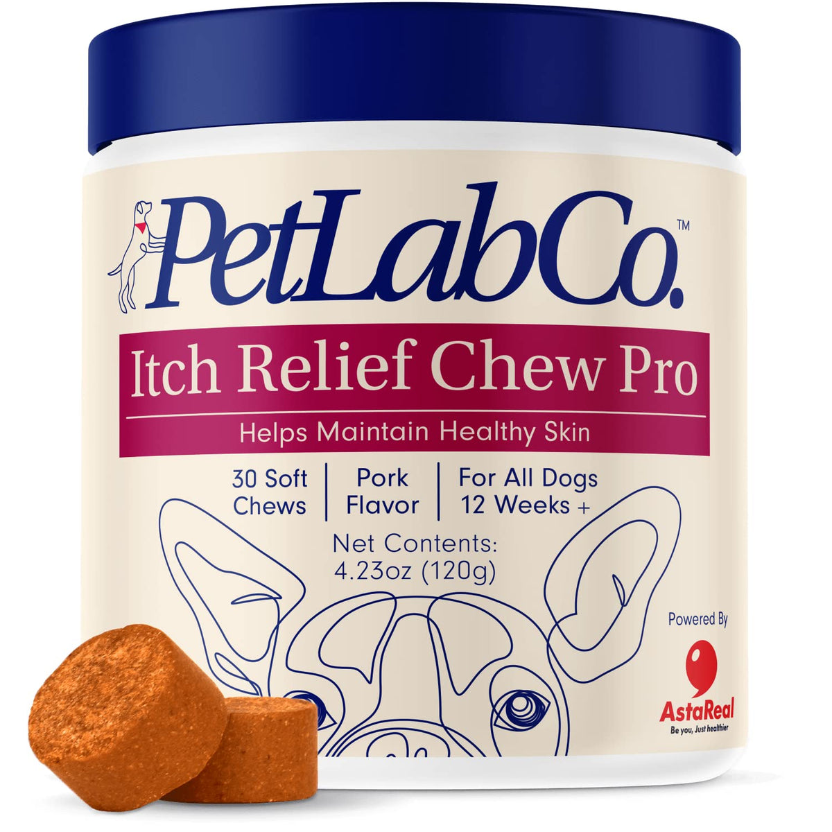 Petlab Co. Itch Relief Chew Pro - Itch Relief Chews For Dogs - Omega 3 For Dogs Itch Supplement - Packed With Beneficial Fatty Acids For Healthy Skin For Dogs - Seasonal Allergies Support