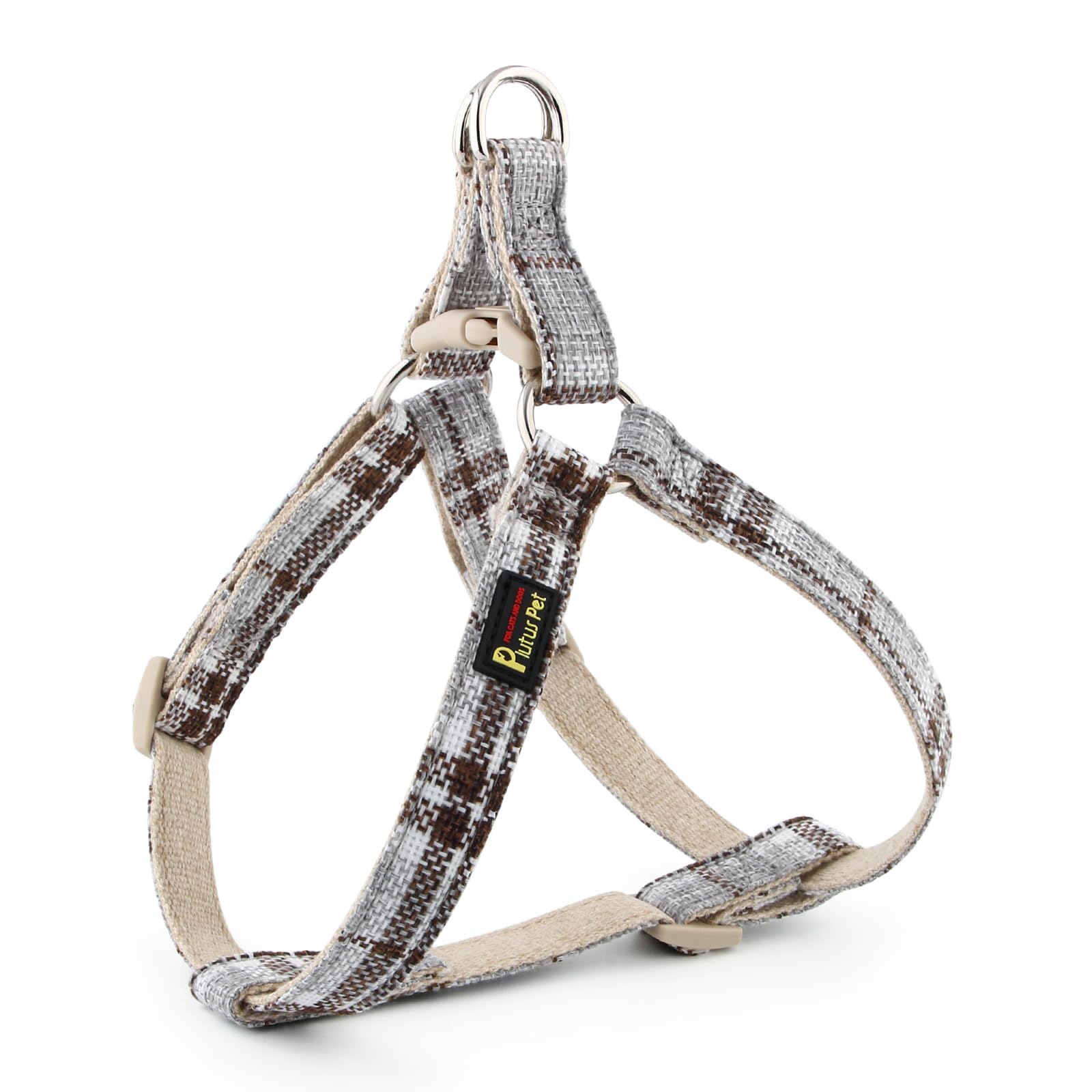Plutus Pet Cotton Hemp Step In Dog Harness, Sustainable, Lightweight And Escape-Proof, Quick Fit Dog Harness For Puppy Small Med
