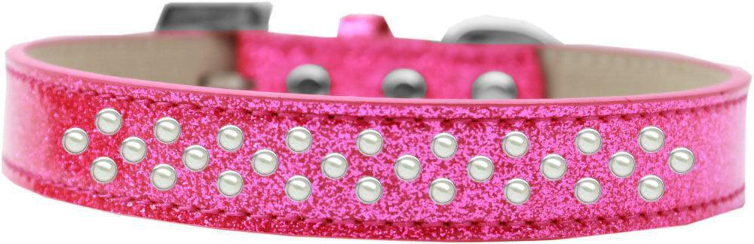 Mirage Pet Products Sprinkles Ice Cream Dog Collar with Pearls, Size 18, Purple