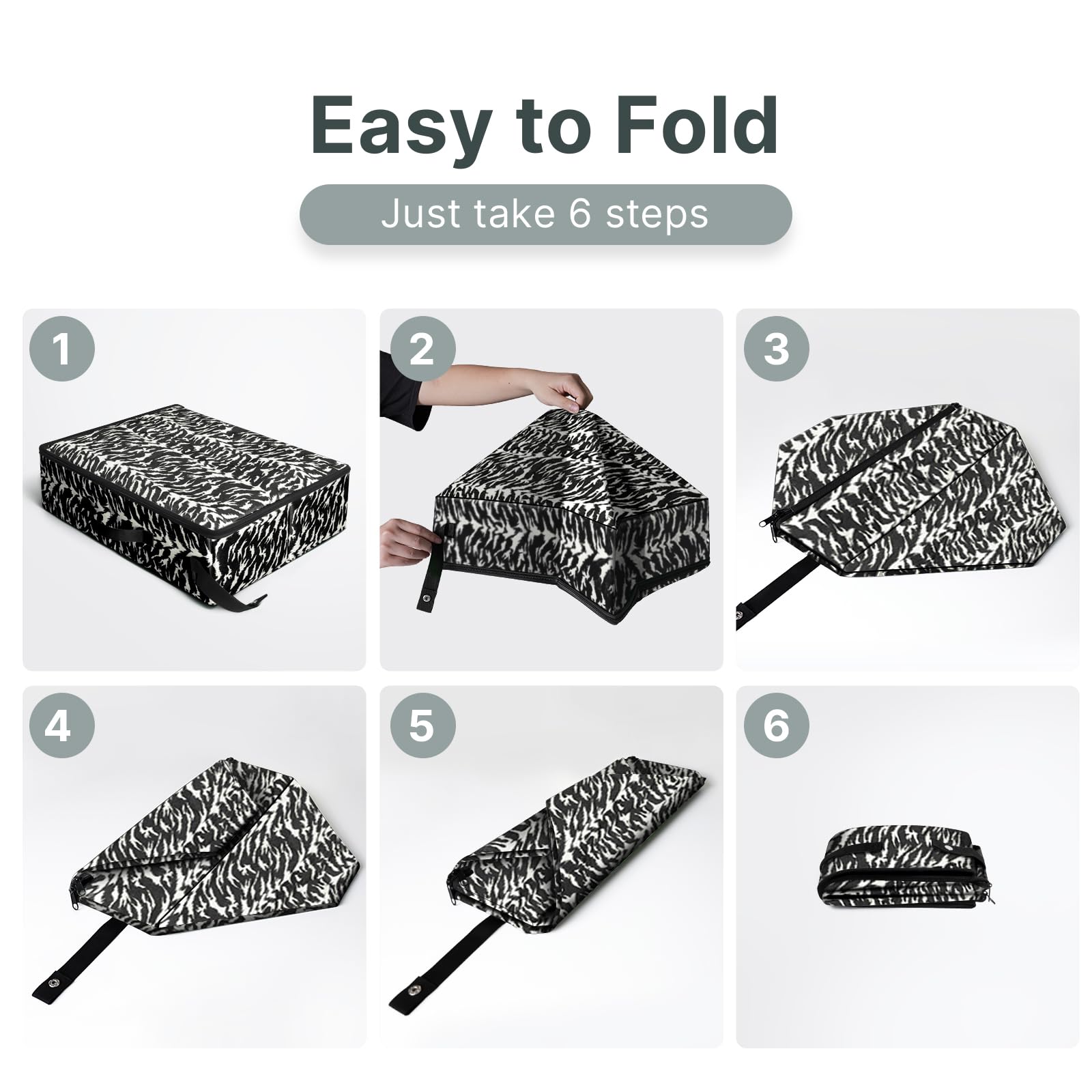 Lioopet Travel Cat Litter Box Portable Foldable 18X14X5.5In Camo For Hotels & Road Trips