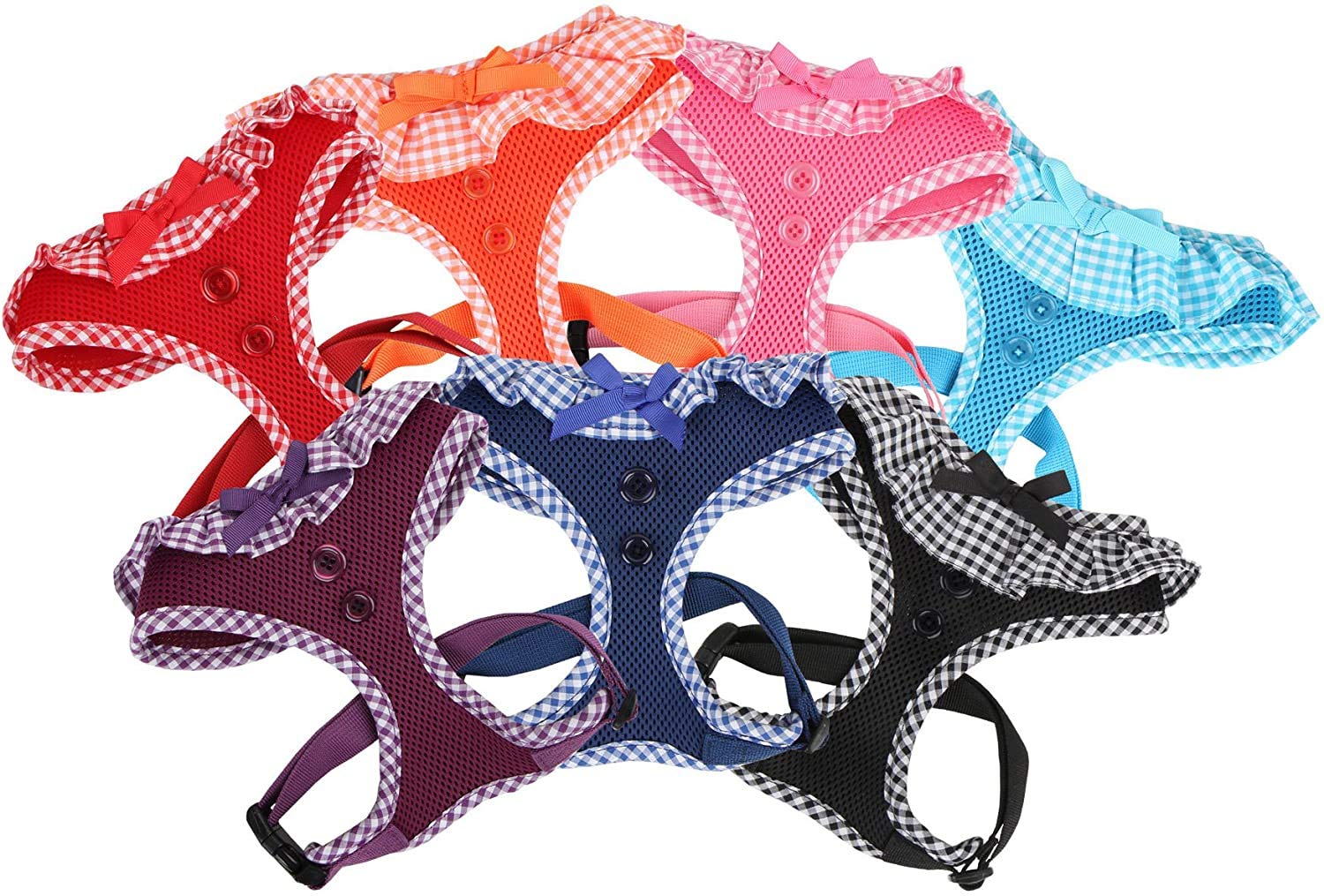 Authentic Puppia Vivien Harness, Red, Medium