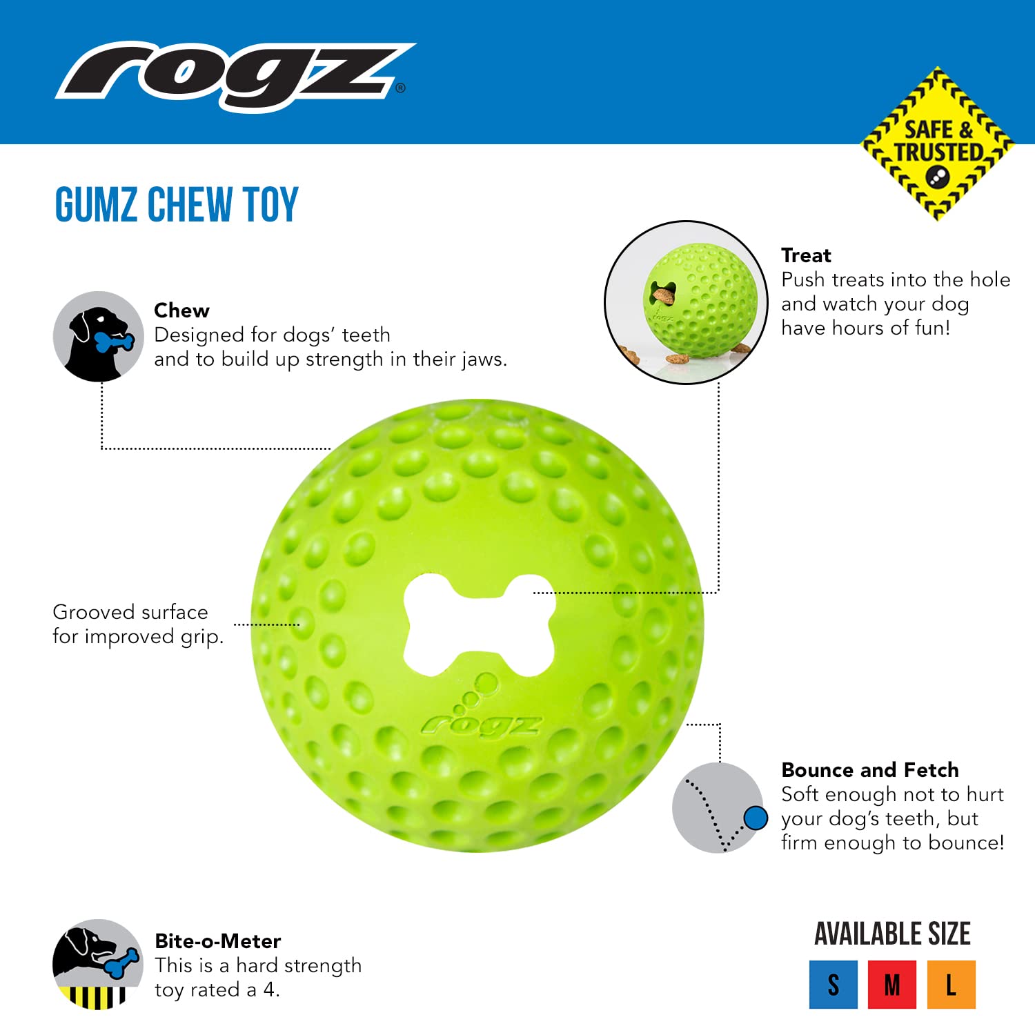 Rogz Gumz, Medium, Lime
