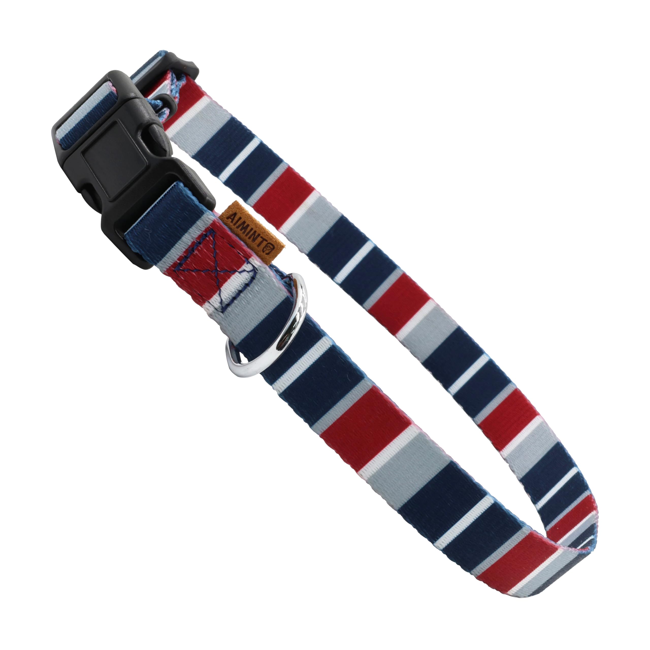 Aiminto Dog Collar, Cute Multi Stripe Pattern, Soft And Adjustable Collar With Quick Release Buckle (Xs (Neck 9-13'', Width 3/8'