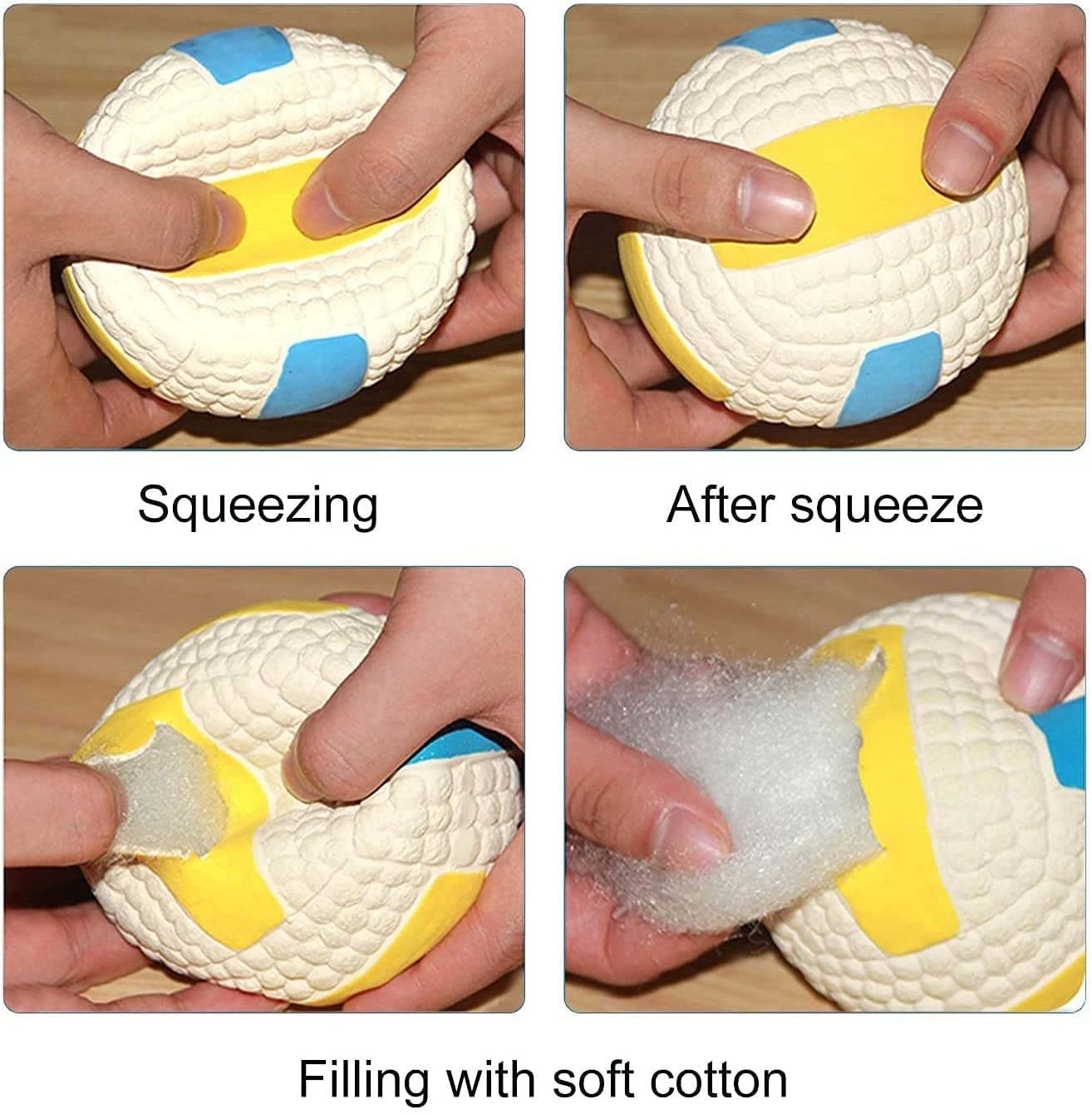 Squeaky Rubber Latex Dog Toy for Small Medium Large Dogs Bouncing Interactive Fetch and Play Floats on Water for Soft Chewer (Sm