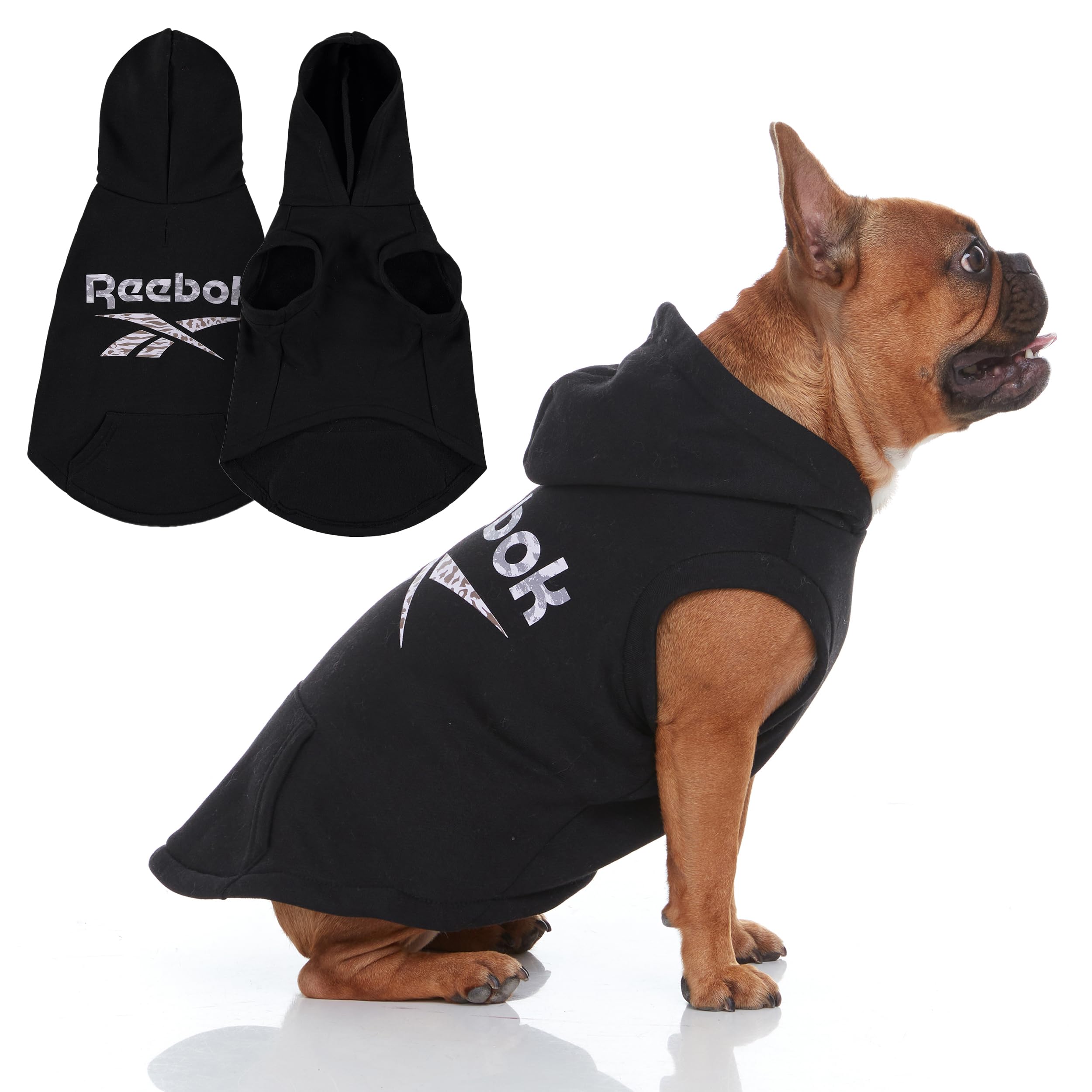 Reebok Fleece Dog Sweatshirt - Winter Pullover With Leash Hole, From Small To Large, Premium Christmas Cozy Dog Hoodie