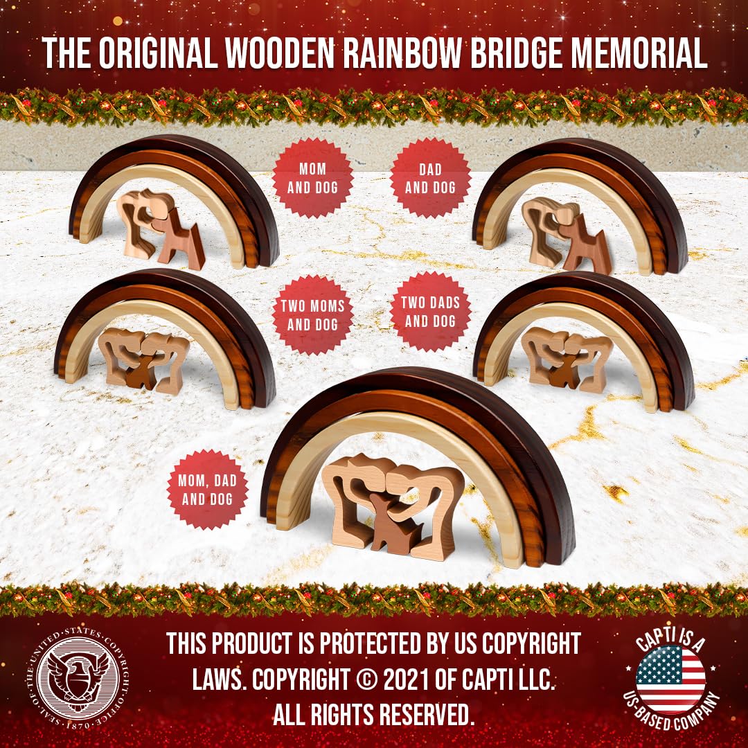 Capti Rainbow Bridge Dog Memorial Gifts, Pet Memorial - I'Ll Meet You At The Rainbow Bridge - Pet Loss Gifts, Bereavement, Sympa