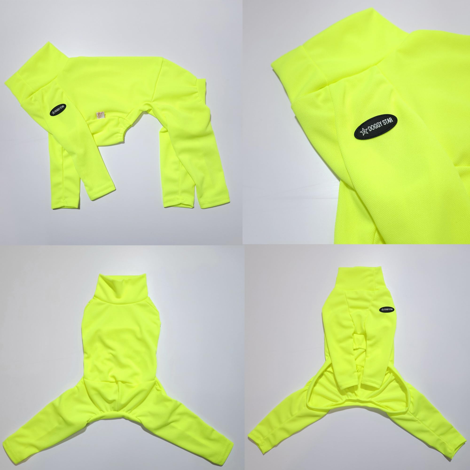 D Doggy Star Italian Greyhound Clothes Strechy Neon Onsie Spring Summer (S,Onsi Ne Yellow)