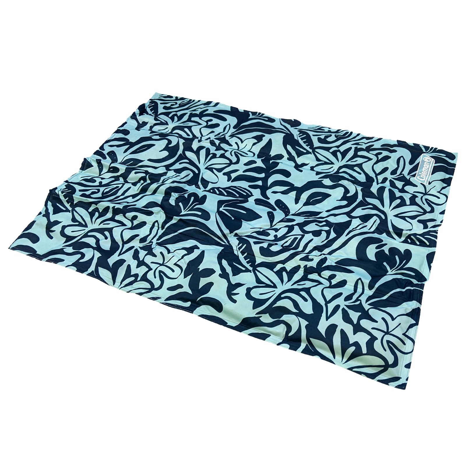 Coleman Small Navy Botanical Pattern Reversible Cooling Mat - 18    x 24   
