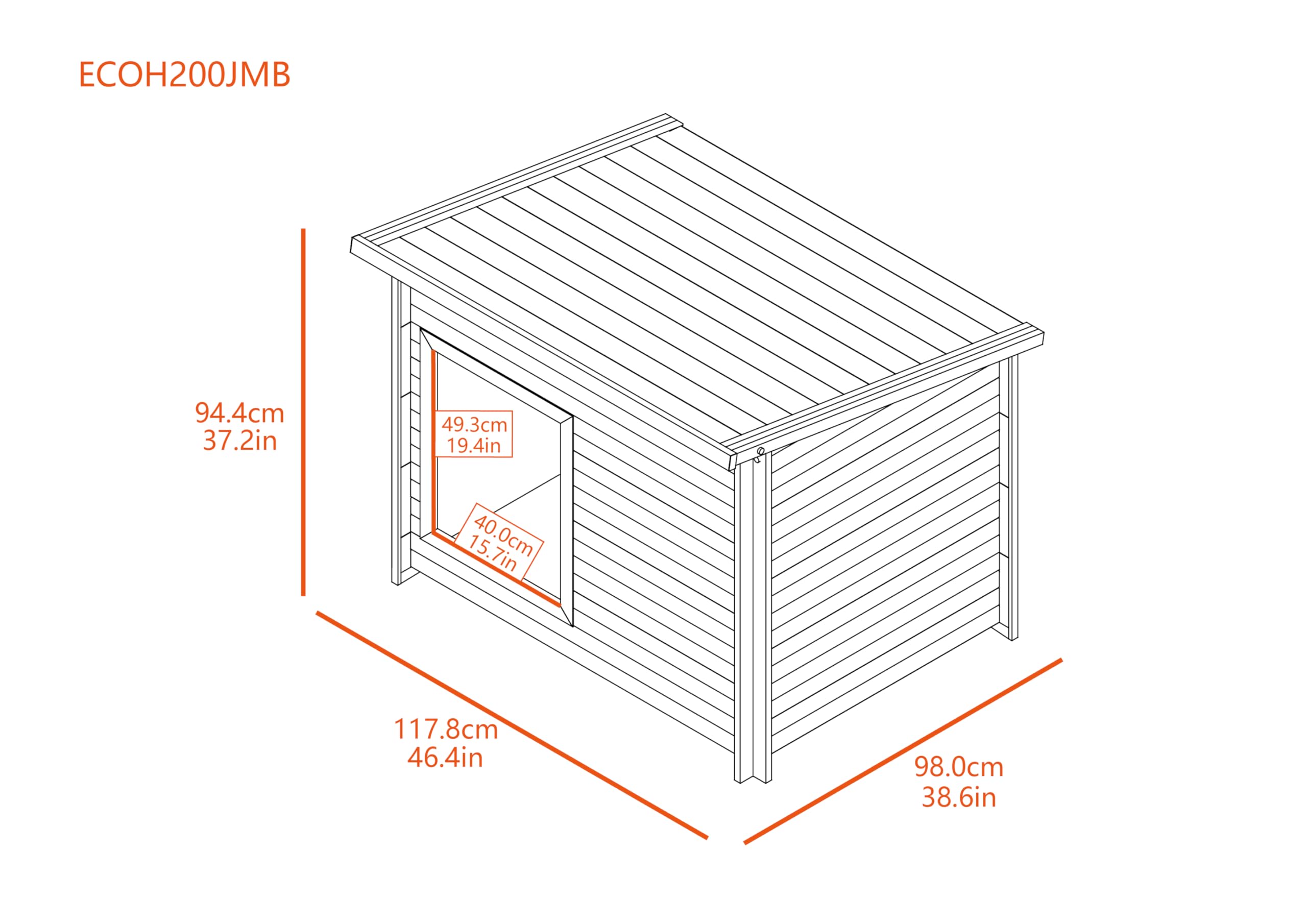ECOFLEX Lodge Style Dog House - Jumbo