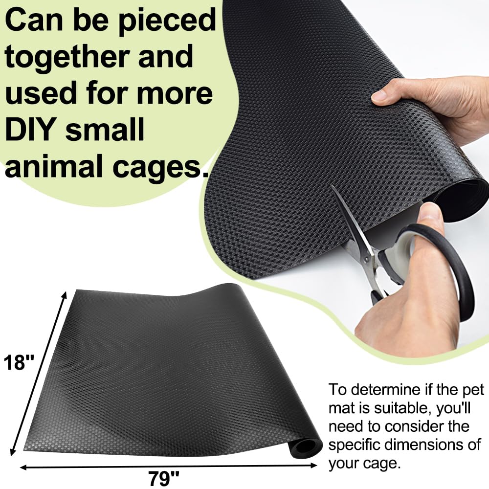 Tcypuhl Washable Guinea Pig Bedding Cage Liner Waterproof Rabbit Bedding, Easily Cut To Suit Cage And Reusable Pads For Guinea P