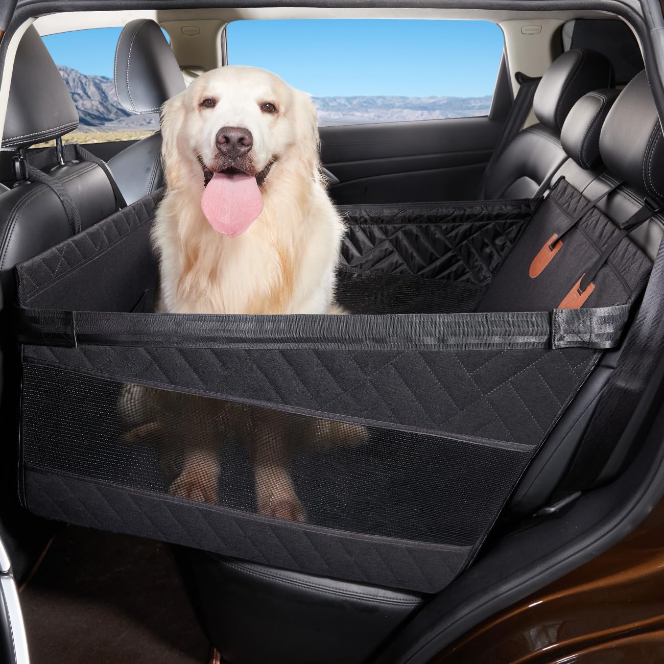 Yjgf Dog Car Seat Large Size Dog,Dog Car Seat Cover For Back Seat,Back Seat Extender For Dogs,Large Dog Car Seat For Vehicles,Pe