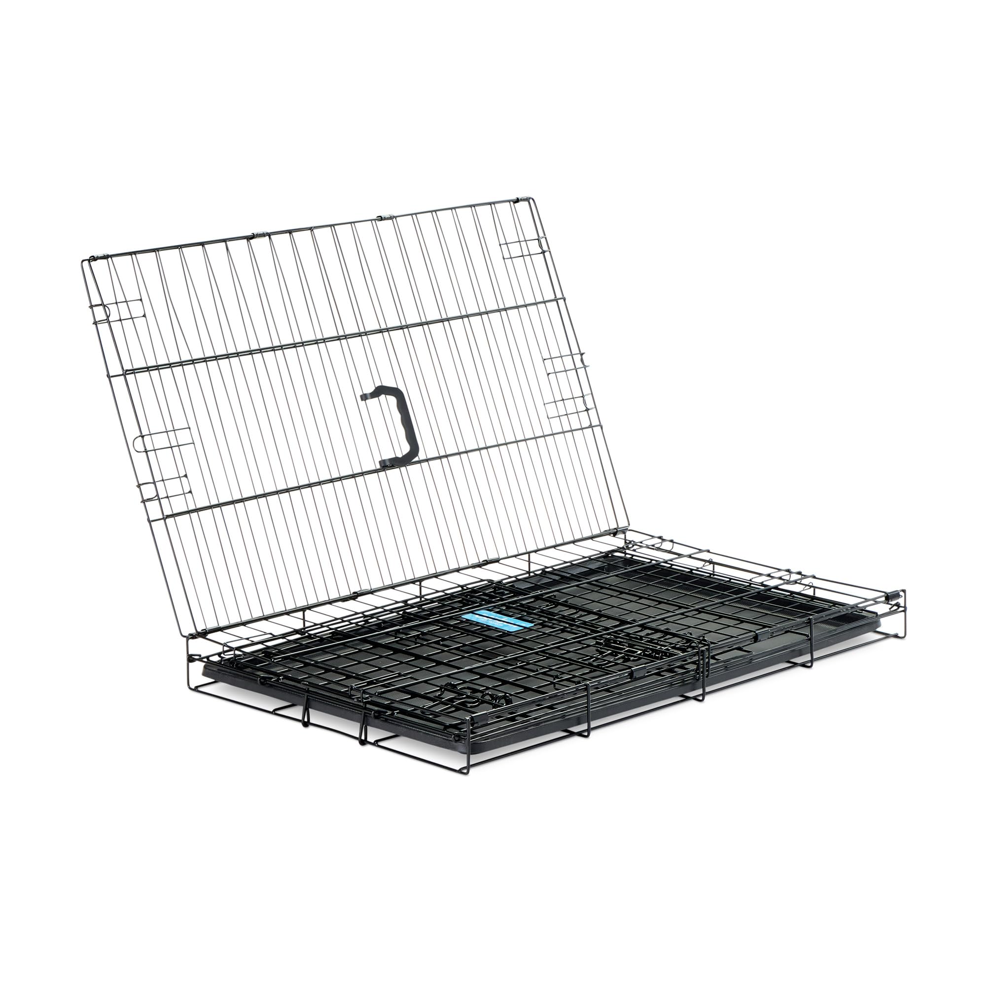 Carlson Pet Products Secure And Foldable Single Door Metal Dog Crate, Medium,Black