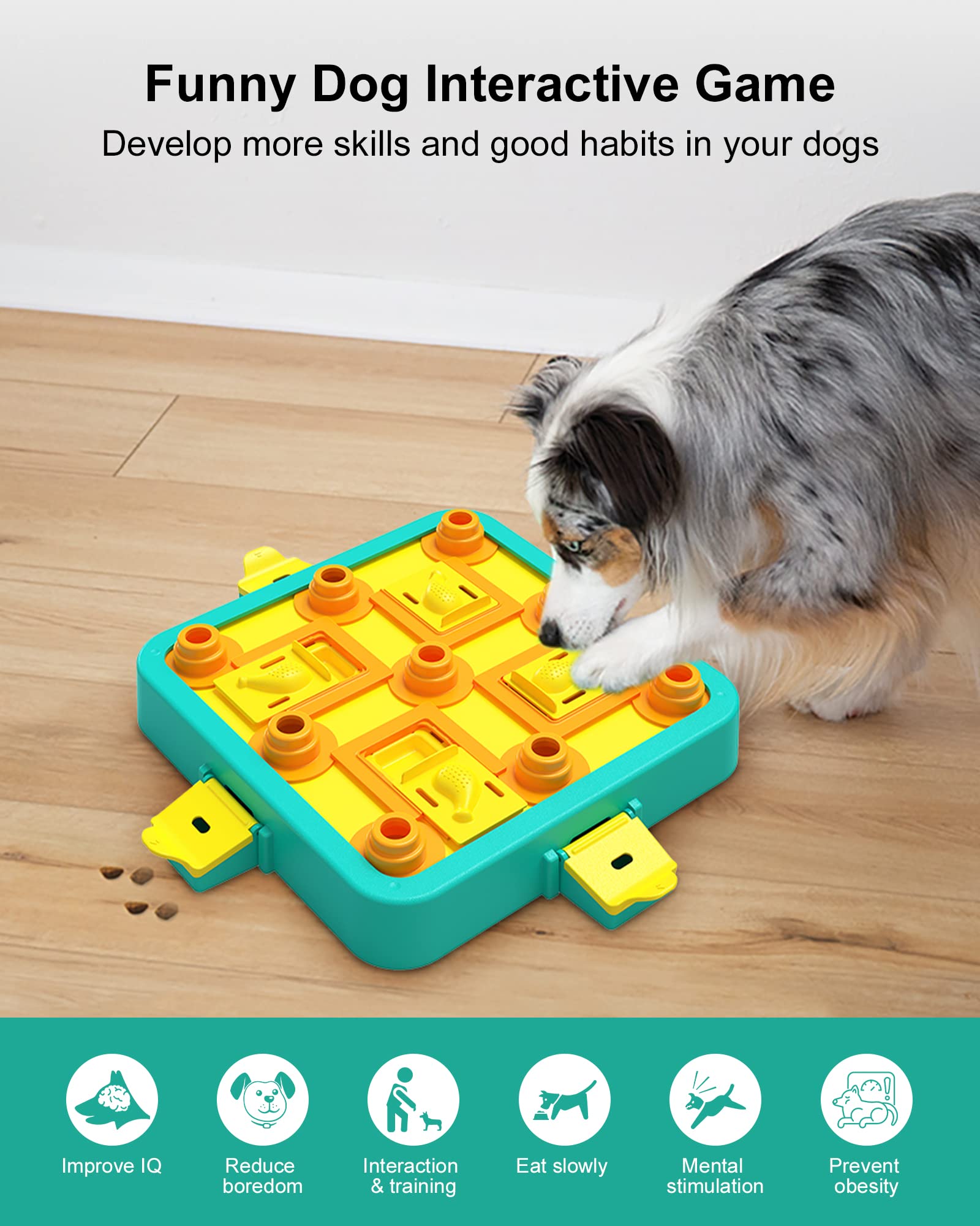 Laccen Dog Puzzle Toy, Level 3 In 1 Interactive Dog Toys For Boredom, Funny Cognitive Dog Toy For Iq Training Brain Stimulating