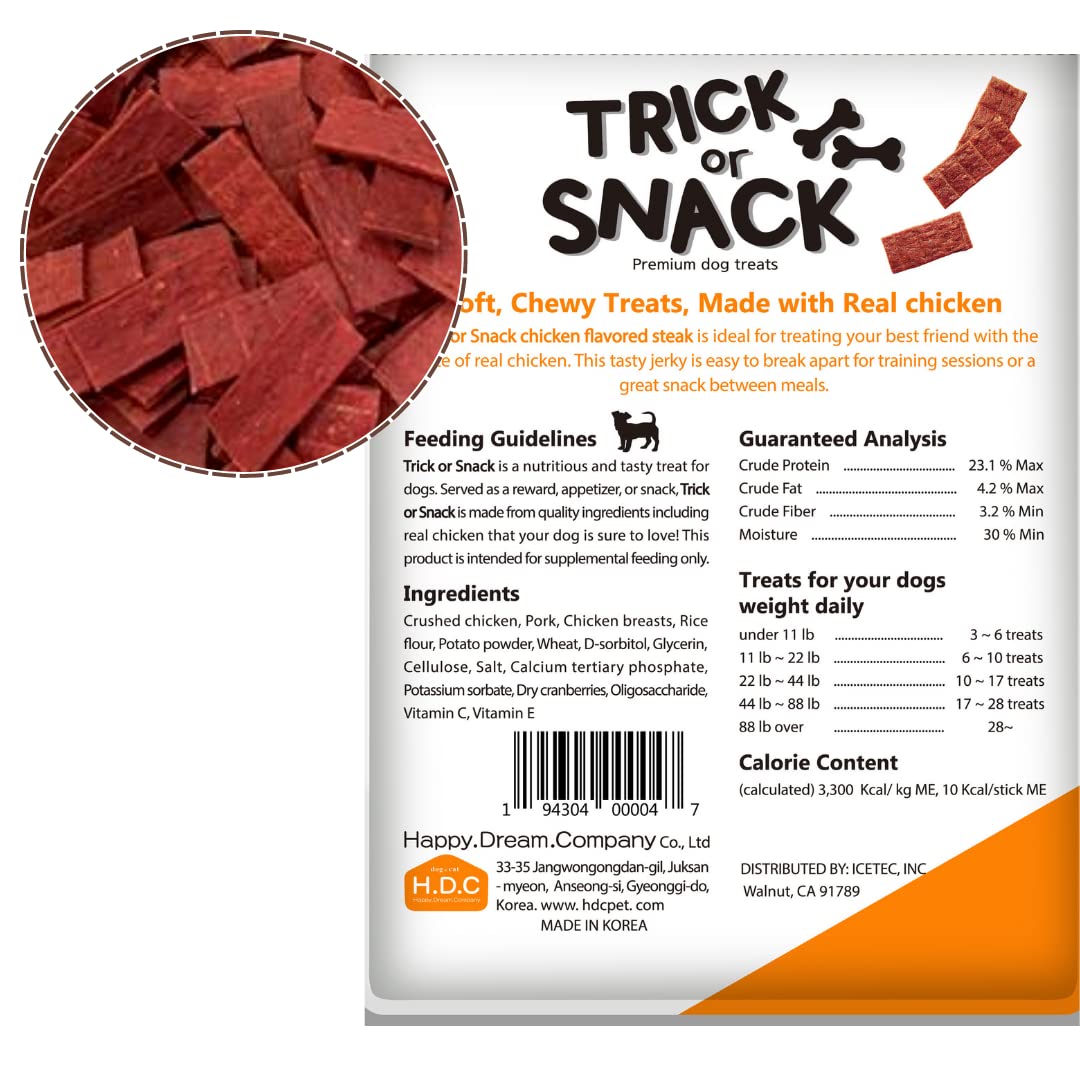 TRICK OR SNACK Premium 1lb Dog Jerky Treats | Dog Training | Dog Walking | Natural Grillers | Healthy Smoked Beef Chicken Salmon