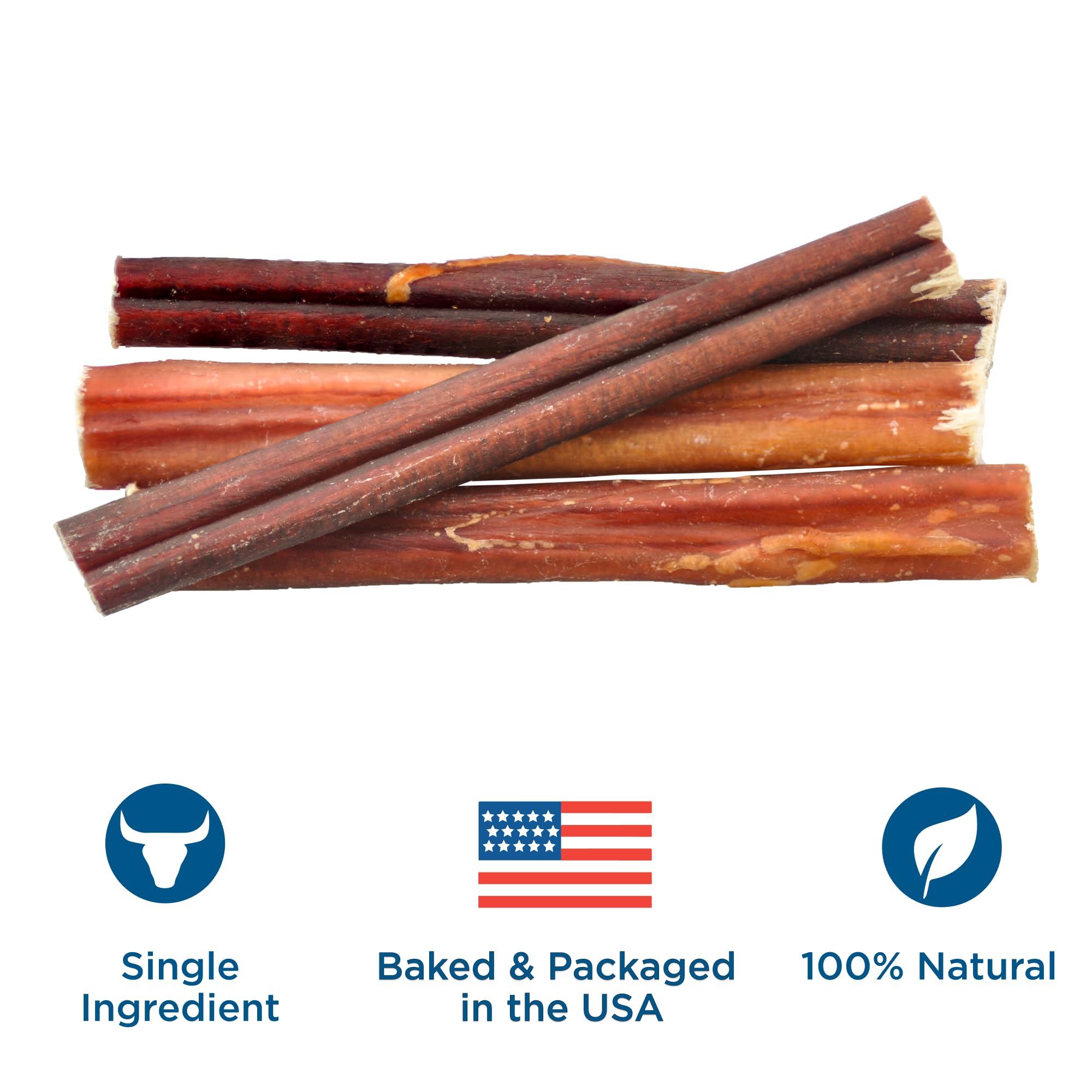 Best Bully Sticks 6 Inch Odor Free Bully Sticks for Dogs, 20 Pack, Bulk Bag 100% Natural, Grass-Fed Beef, Digestible Bully Bones