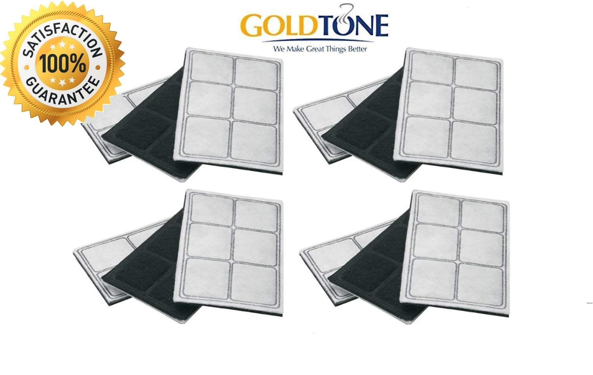 Goldtone 12-Pack, 6-Chamber Carbon Replacement Pet Dog And Cat Water Filters For Drinkwell Pet Fountains, (12 Pack)