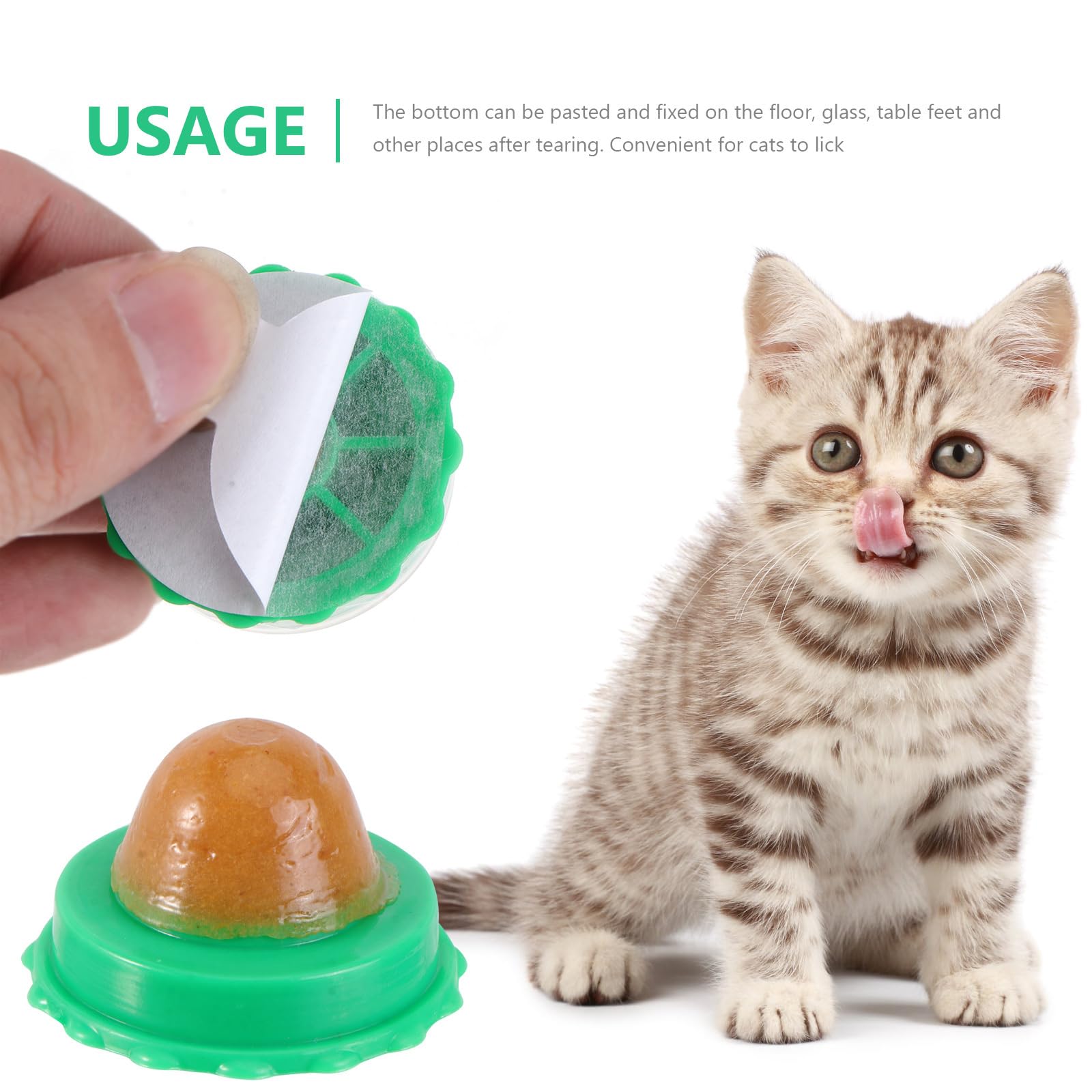 Balacoo 9 Pcs Cat Snacks Candy Ball - Wall Lickable Sugar Balls, Edible Cat Sugar Energy Balls, Cat Lickable Treats Balls, Kitte