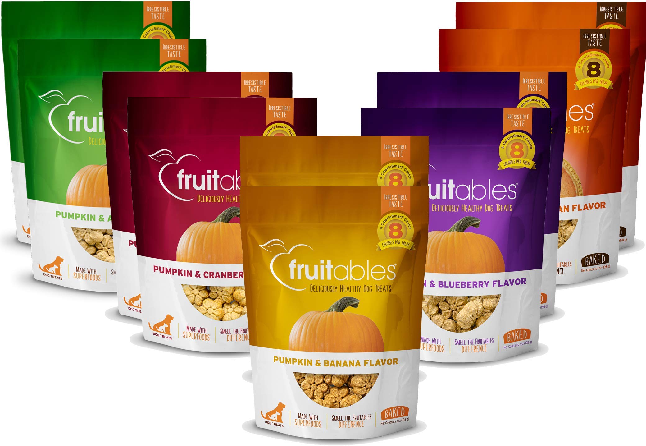 Fruitables Baked Pumpkin Dog Treats - Healthy Low-Calorie, Wheat-Free, Corn-Free, Soy-Free - Sweet Potato Training Treats for Do