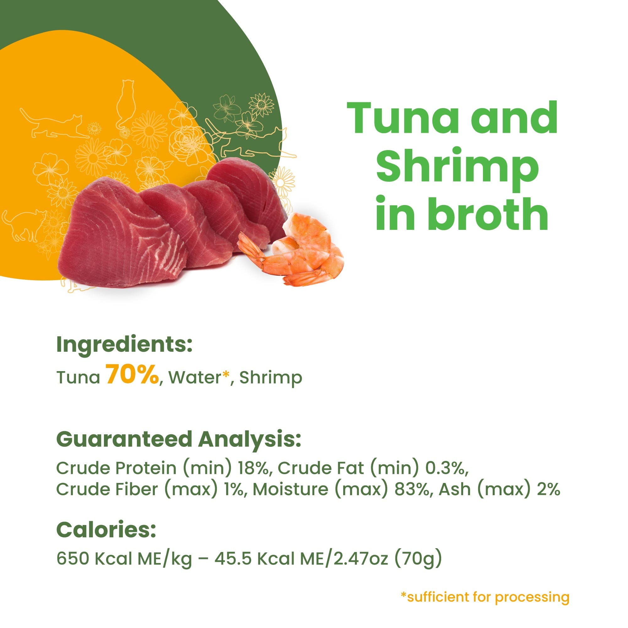 almo nature HQS Natural Wet Cat Food Tuna and Shrimp in Broth, Grain-Free, 2.47 oz (Pack of 24)
