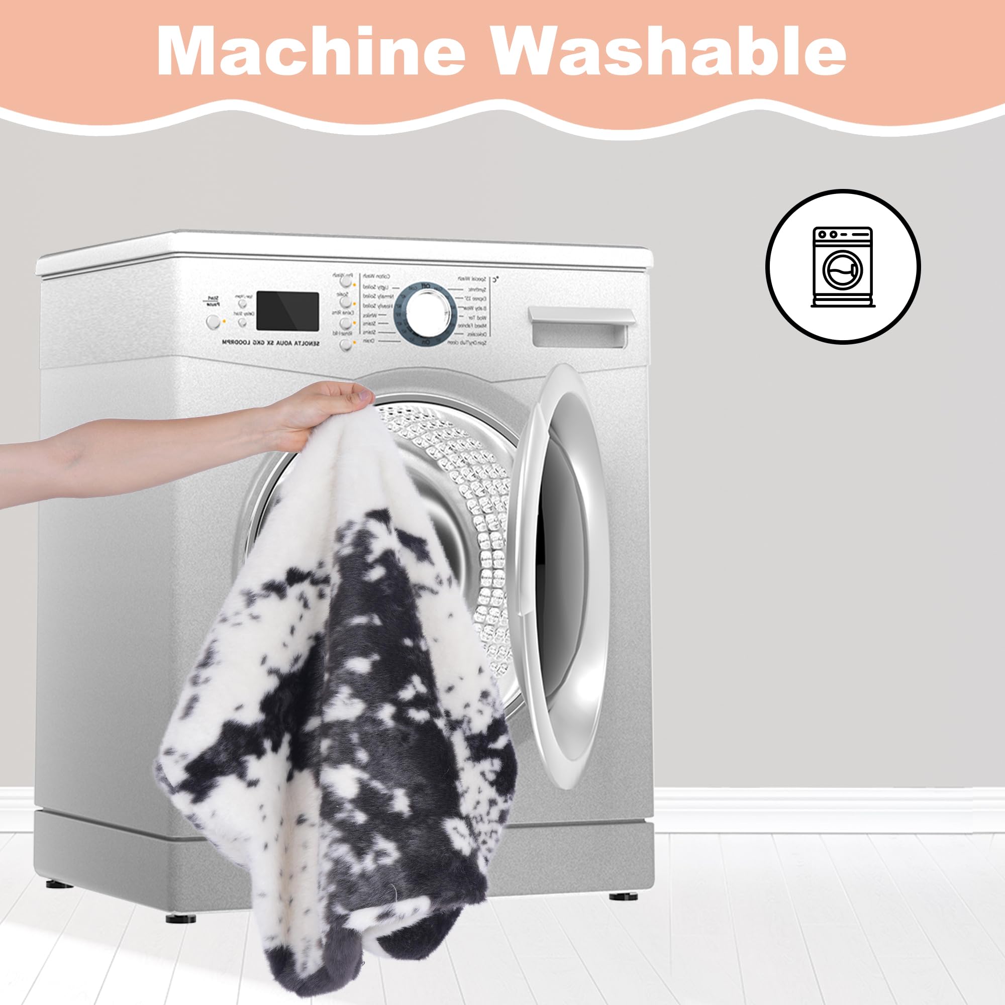 Bedfolks Plush Waterproof Dog Crate Bed, Removable Washable Cover, Faux Fur Pad For Small Dogs & Cats, 17''X12'', Black-White Co