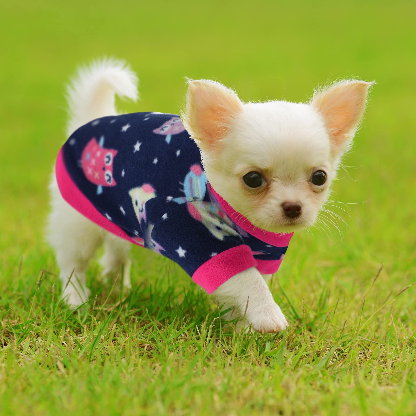 8 Pieces Dog Sweaters Winter Chihuahua Clothes Outfits Dog Warm Shirt Winter Puppy Clothes For Winter Colorful Thickening Dog Pajamas For Pets Pup Dog Cat, X-Small