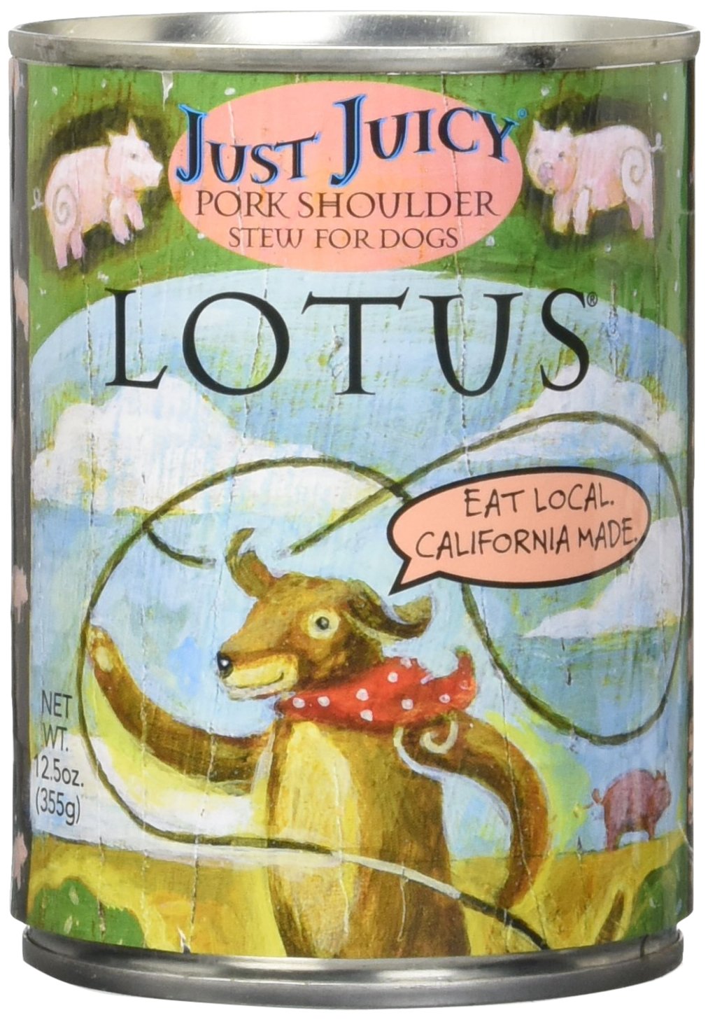 Lotus Just Juicy Grain-Free Pork Shoulder Stew Canned Dog Food, 12.5 Ounces